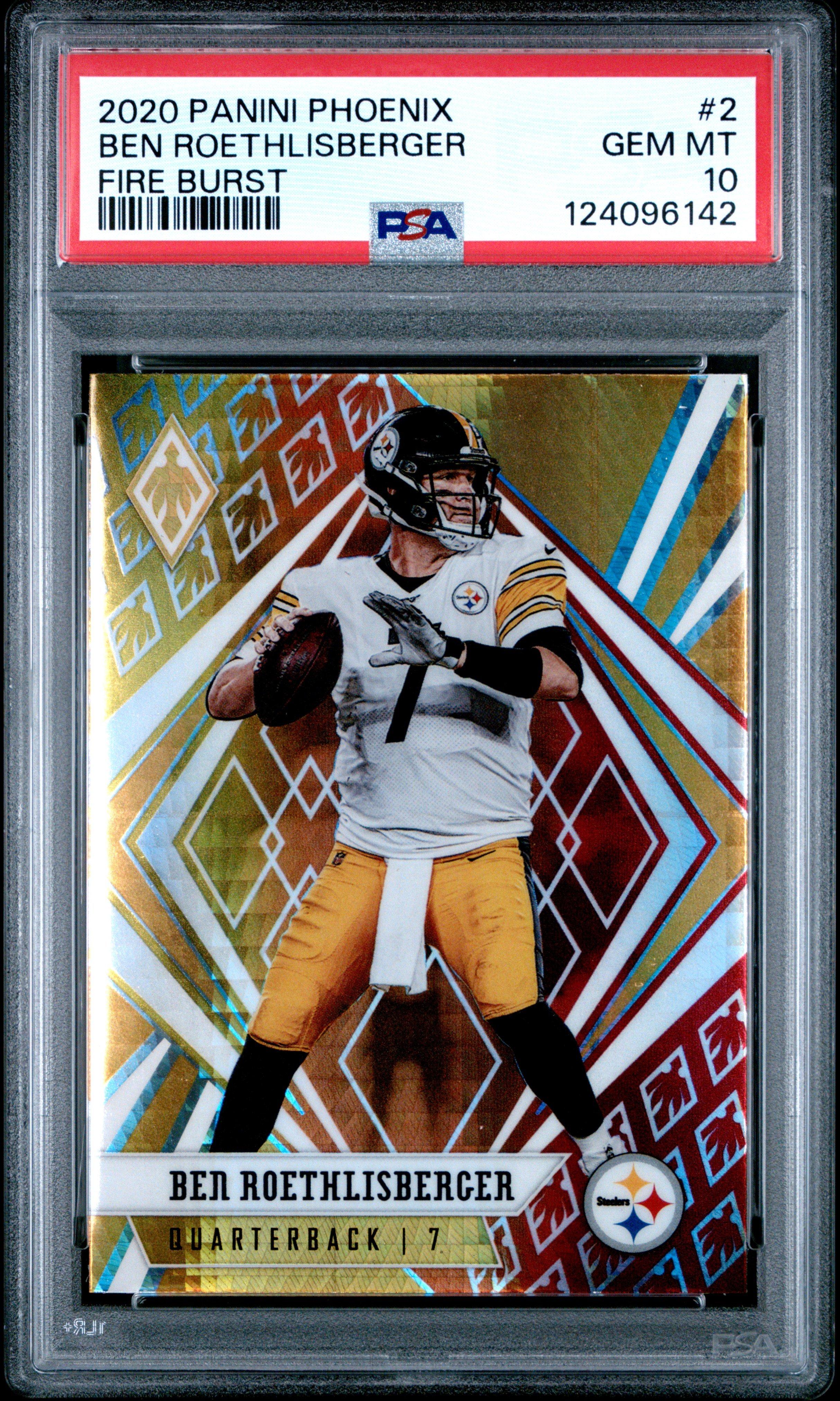 2020 Panini Phoenix 2 Ben Roethlisberger Fire Burst PSA 10 Graded