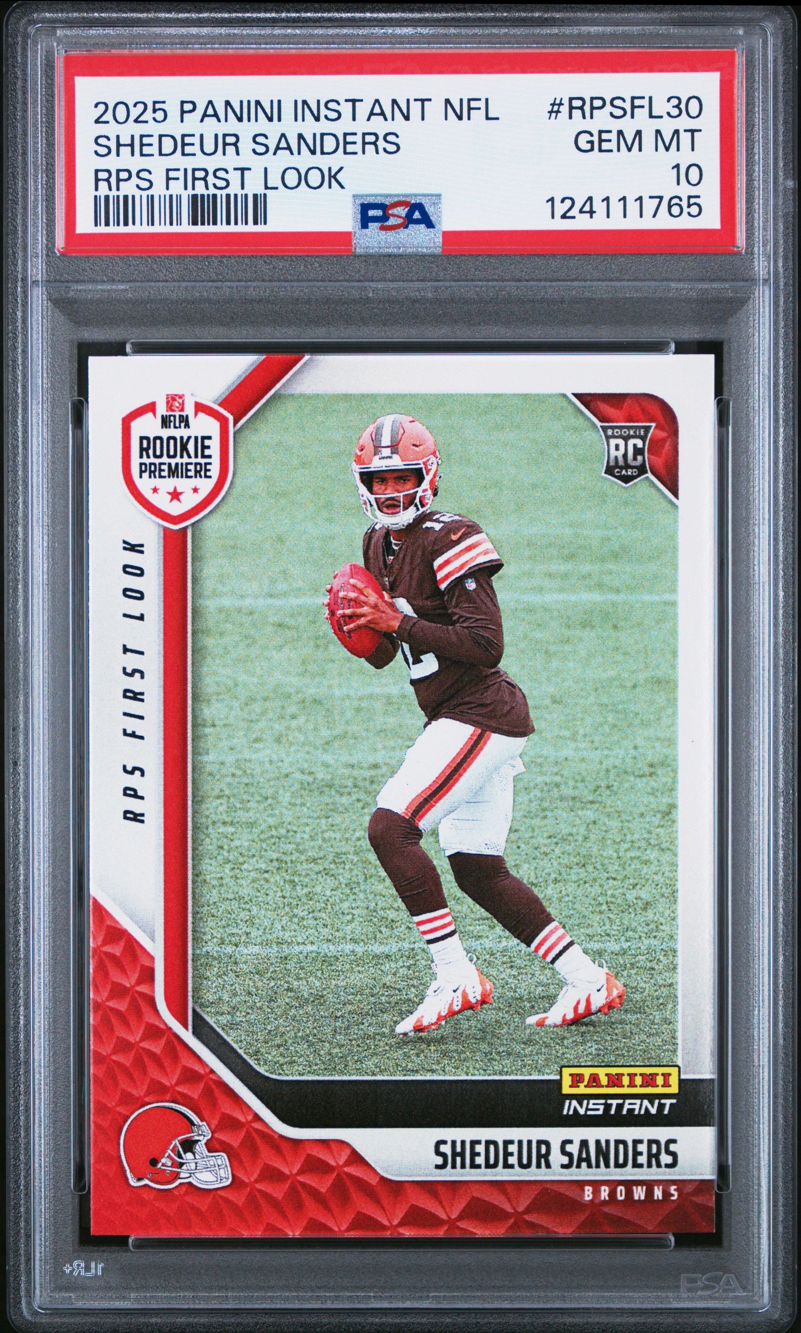 psa graded nfl cards 2025 Panini Instant Nfl Rps First Look Rpsfl30 Shedeur Sanders PSA 10 Graded  Card