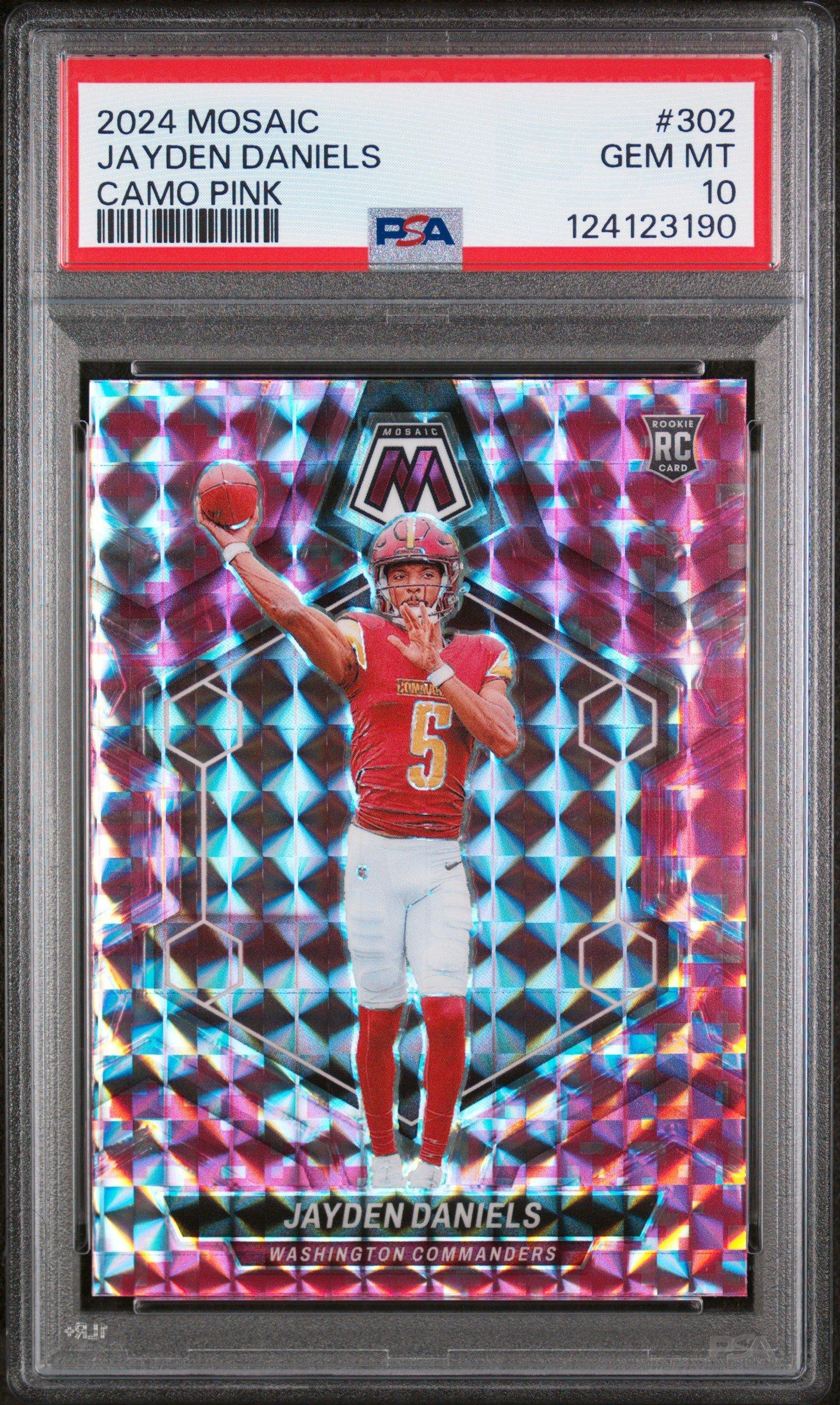 カードe eカード　バンギラス　ウインディ　セレビィ等　レアプロモ12枚 2024 Panini Mosaic 302 Jayden Daniels Camo Pink PSA 10 Graded Card