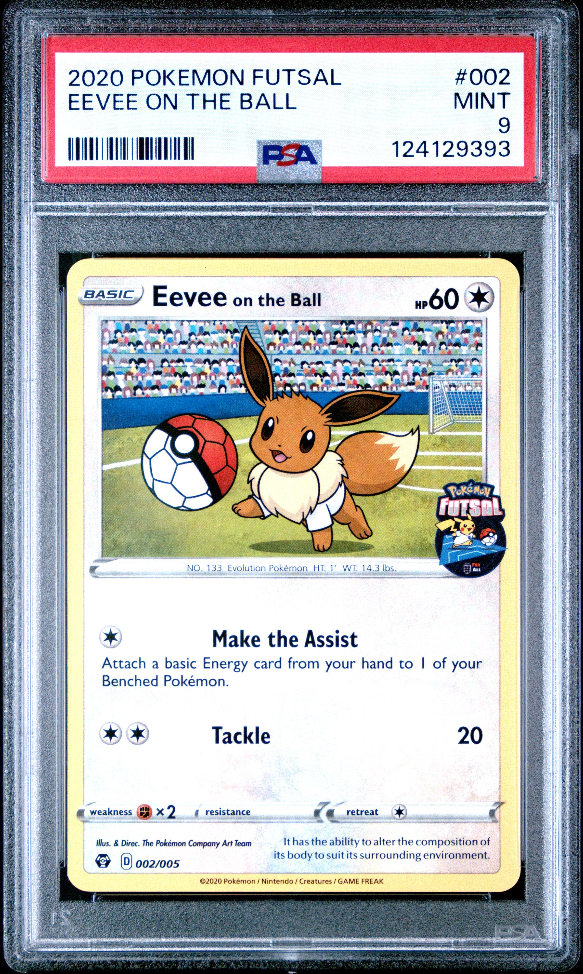 2020 Pokemon Futsal 002 Eevee On The Ball PSA 9 Graded Card | GameStop
