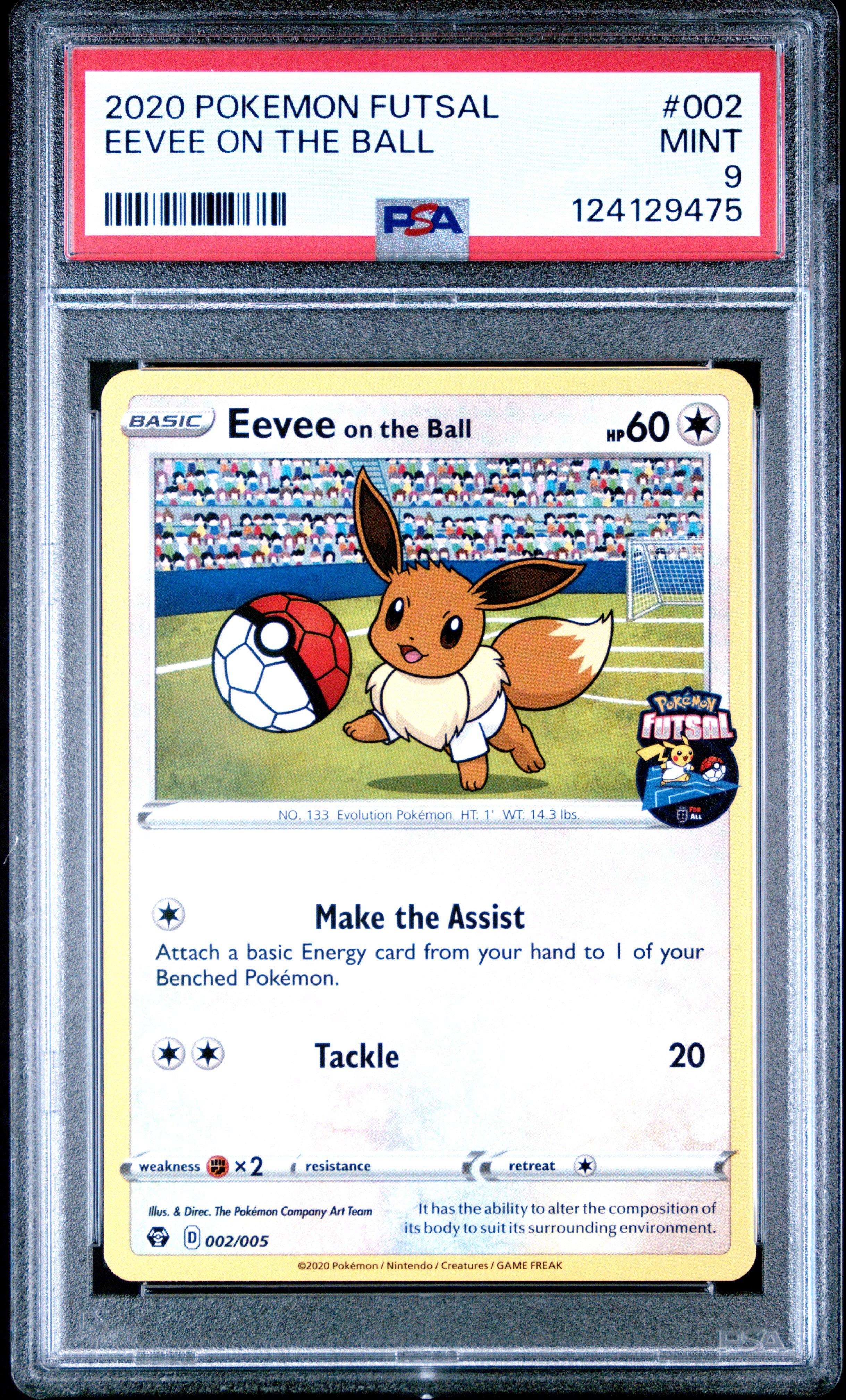 2020 Pokemon Futsal 002 Eevee On The Ball PSA 9 Graded Card | GameStop