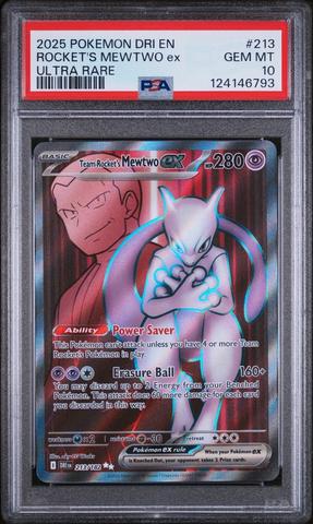 2025 Pokemon Dri En-destined Rivals 213 Team Rocket's Mewtwo Ex