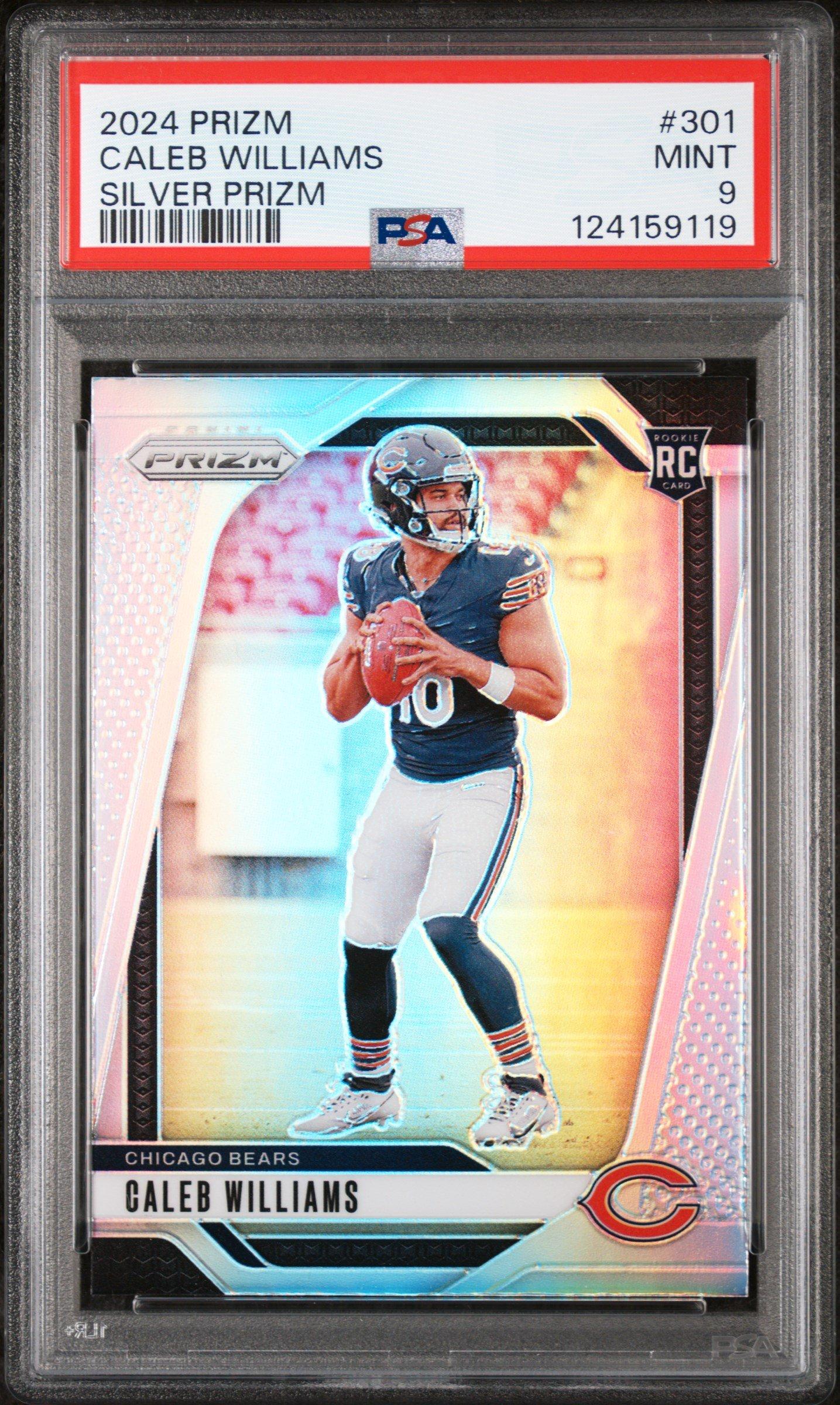 2024 Panini Prizm 301 Caleb Williams Silver Prizm PSA 9 Graded