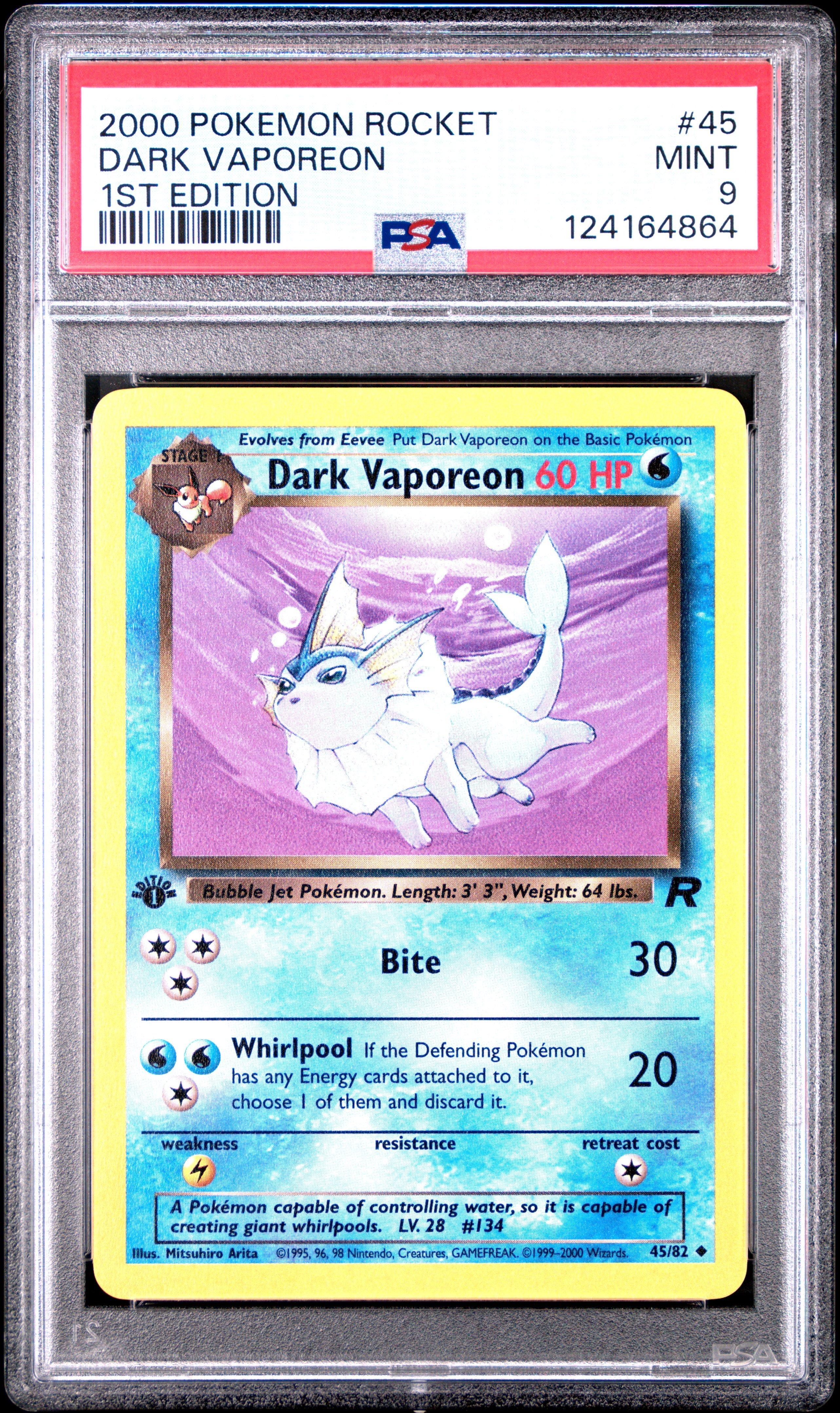 dark vaporeon pokemon card 9/110 Legendary Collection Holo Rare, Toys & Collectibles, Trading Cards, Raw Singles on Carousell choose 1 of them and discard it. 2000 Pokemon Rocket 45 Dark