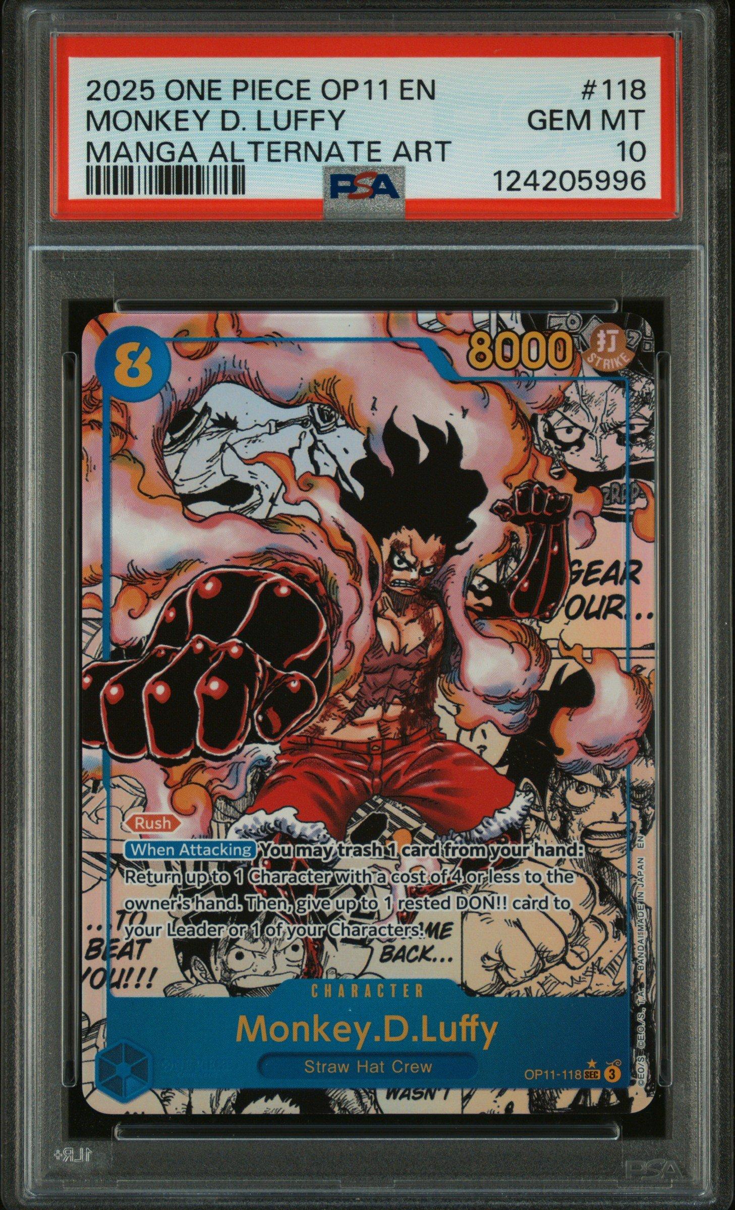 2025 One Piece Op11-a Fist Of Divine Speed 118 Monkey D. Luffy