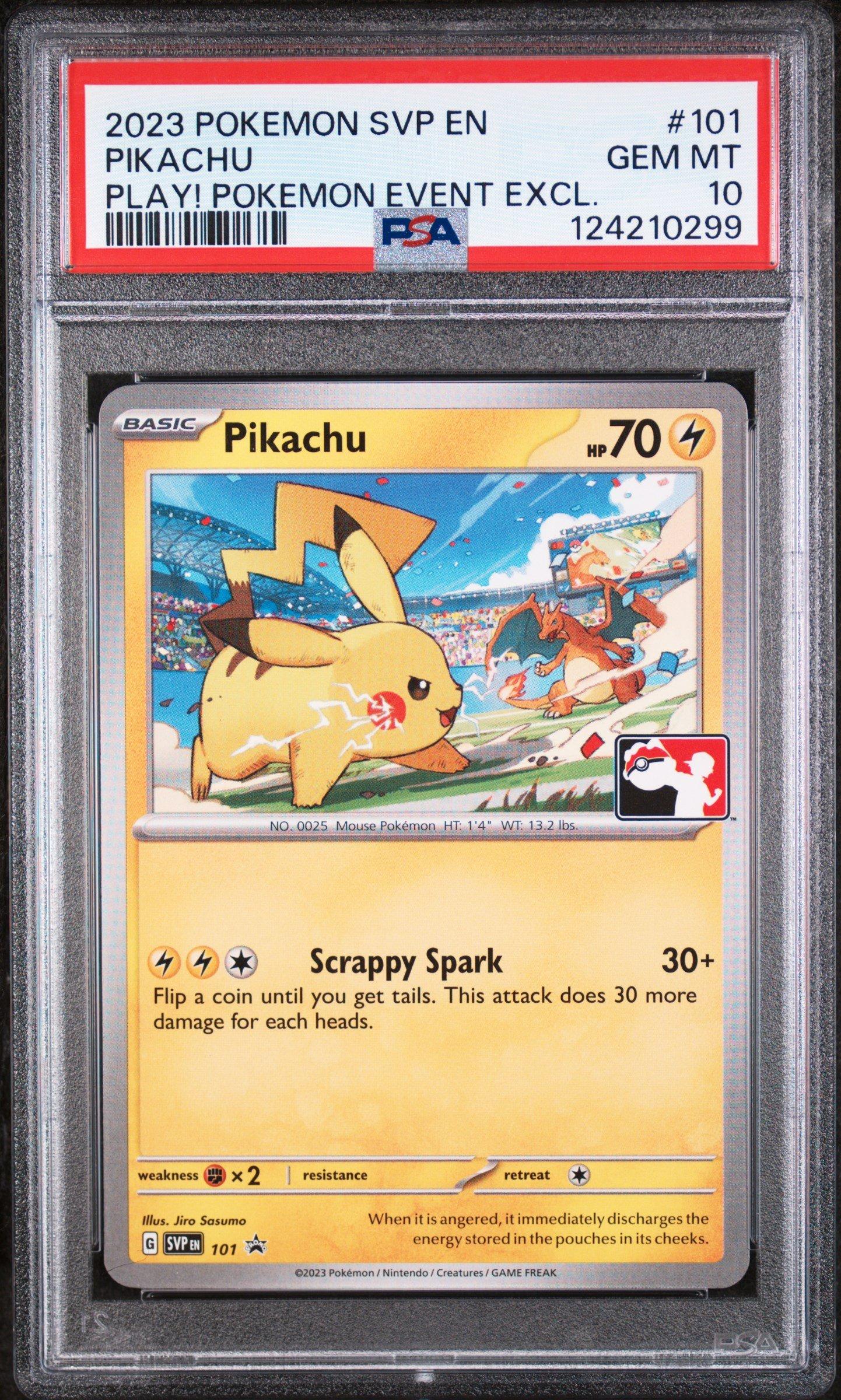 2023 Pokemon Svp En-sv Black Star Promo 101 Pikachu Play! Pokemon Event Exclusive PSA 10