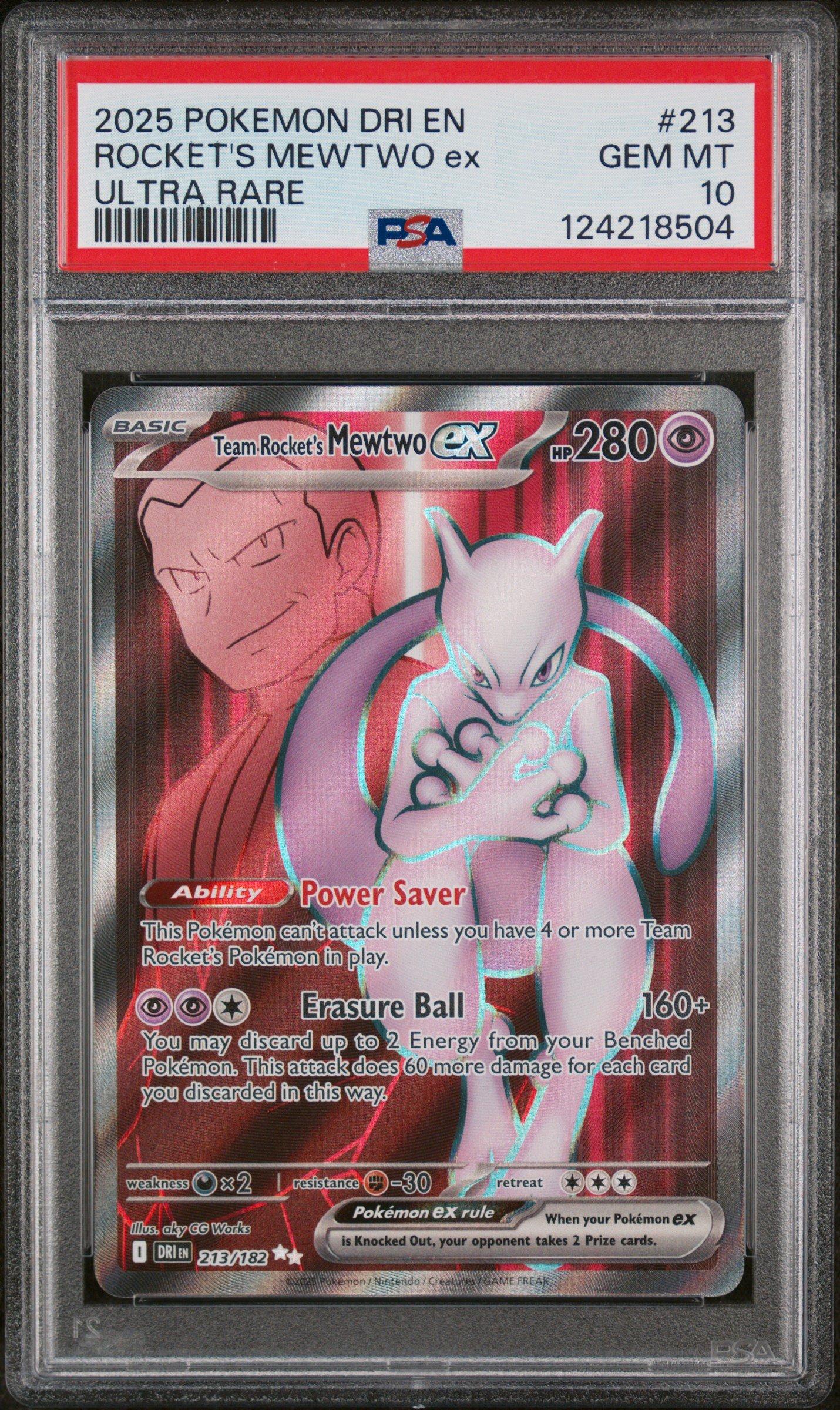 2025 Pokemon Dri En-destined Rivals 213 Team Rocket's Mewtwo Ex