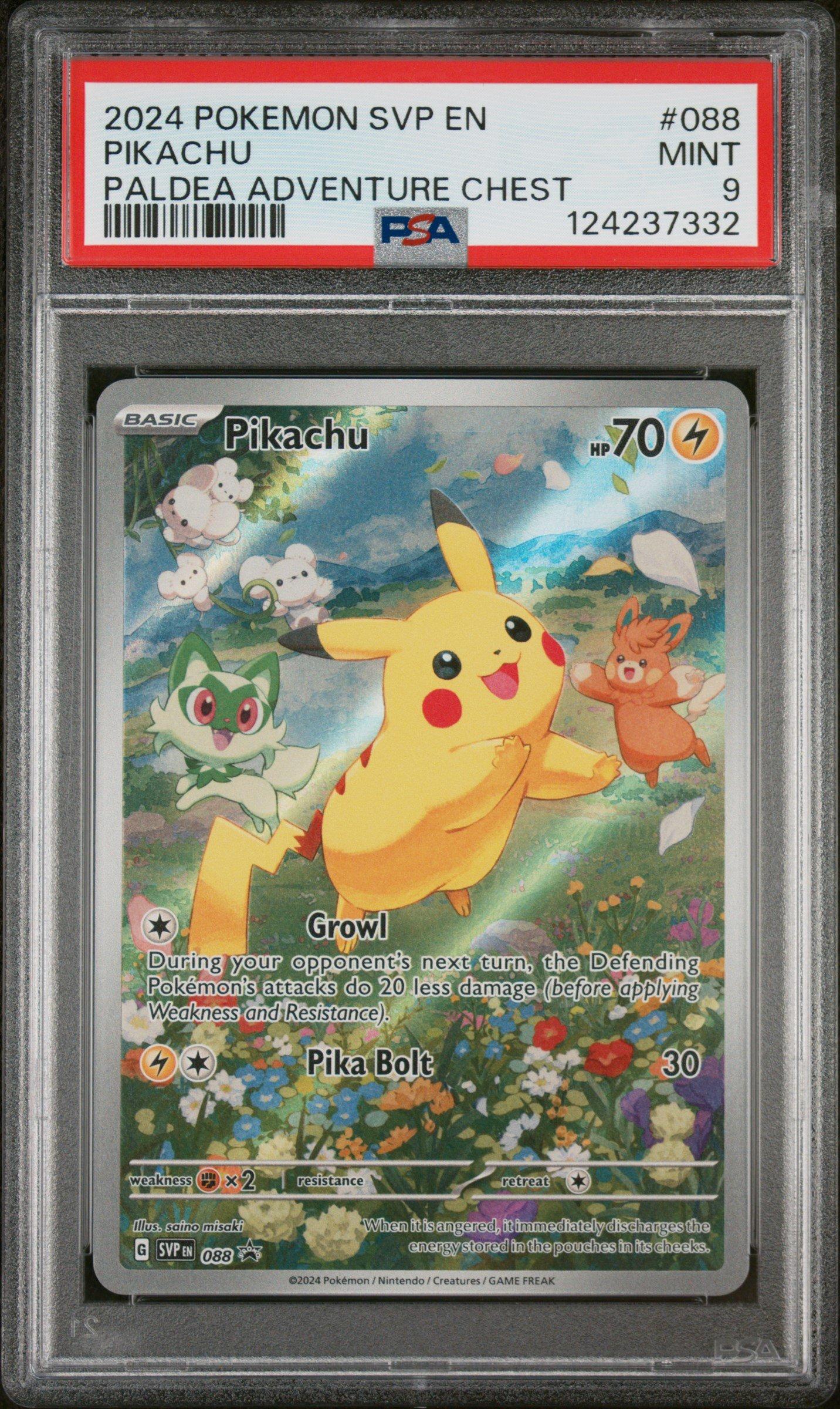 2024 Pokemon Svp En-sv Black Star Promo 088 Pikachu Paldea