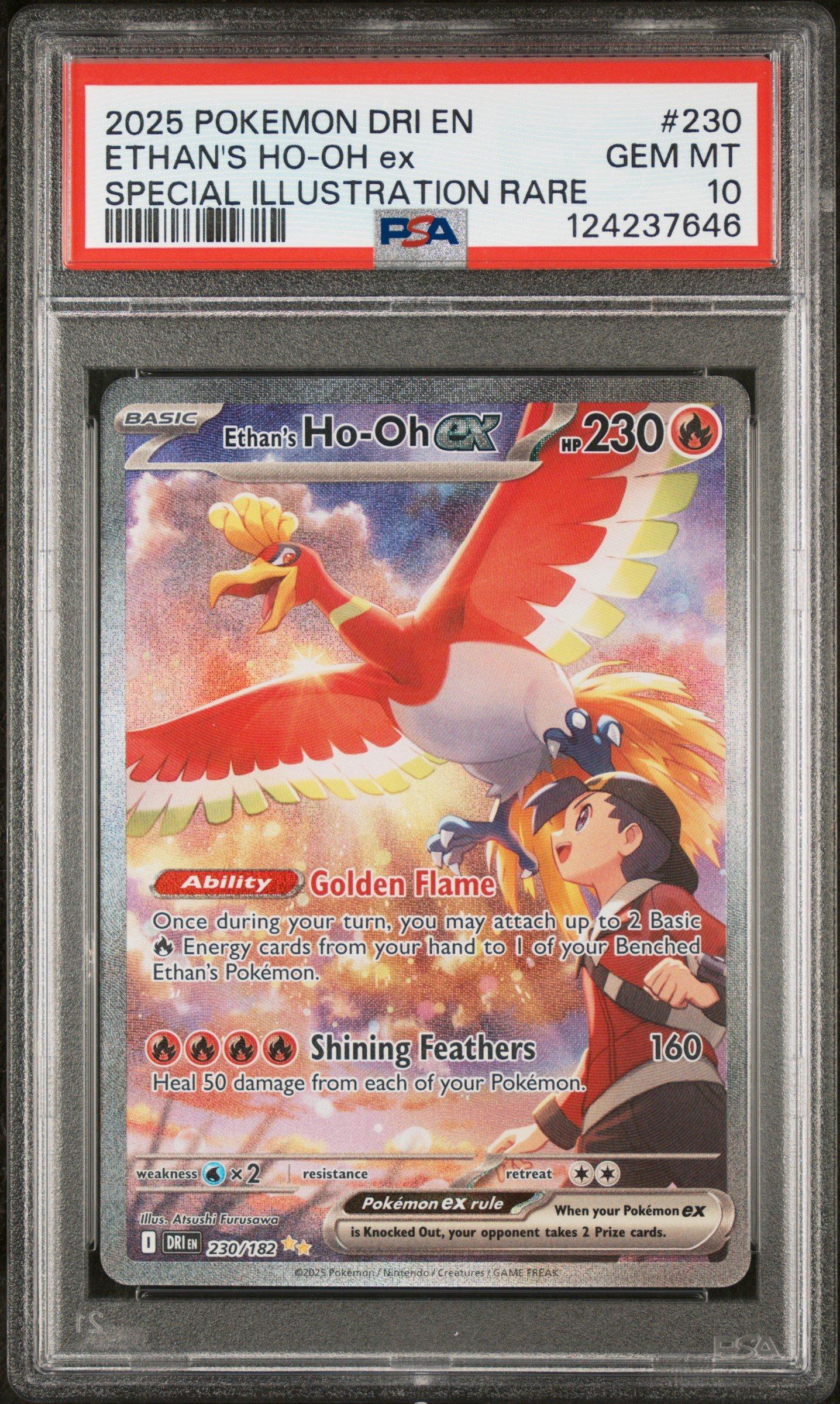 2025 Pokemon Dri En-destined Rivals 230 Ethan's Ho-oh Ex Special