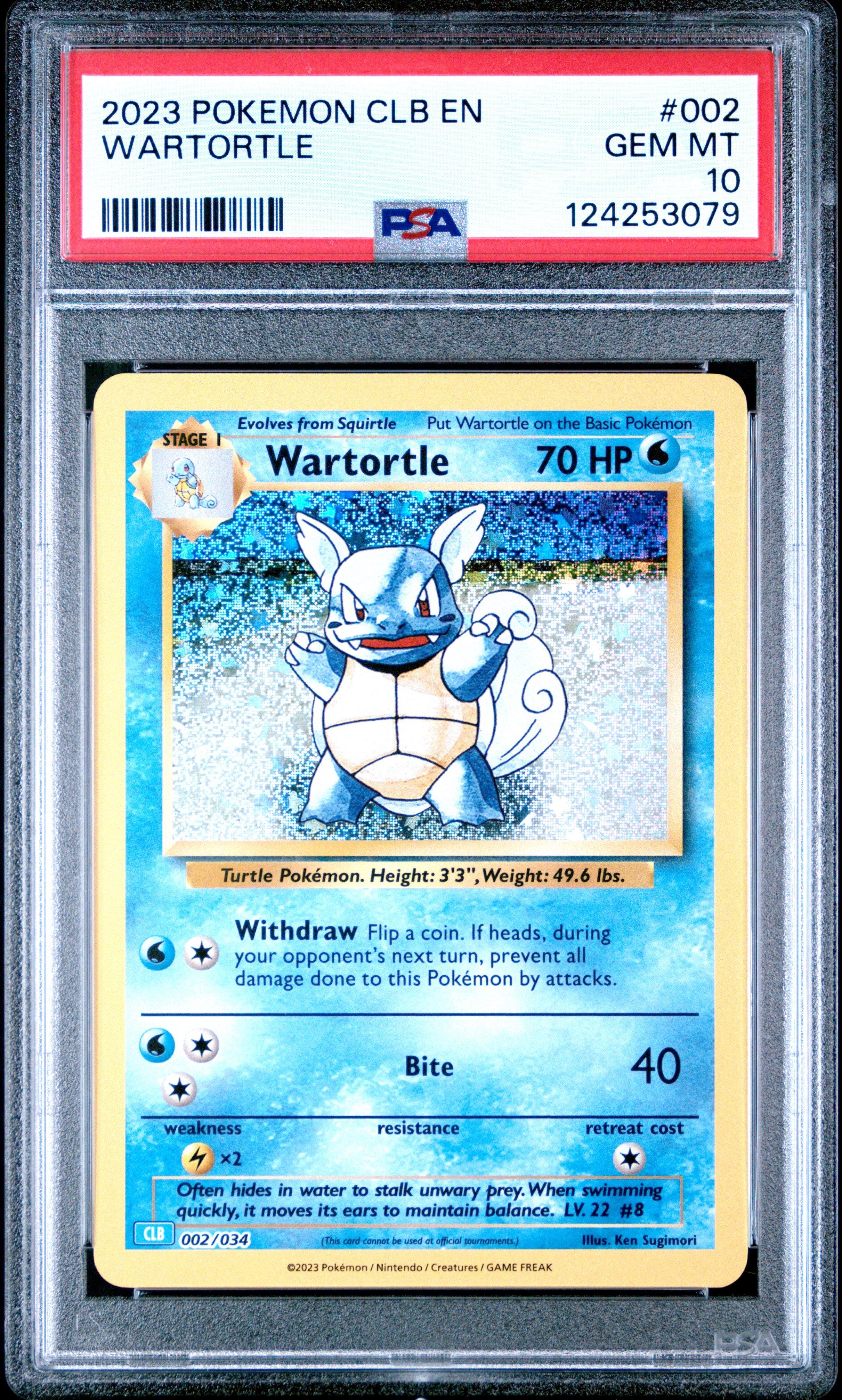 2023 Pokemon Clb-trading Card Game Classic Blastoise & Suicune Ex Deck 002  Wartortle PSA 10 Graded Card | GameStop