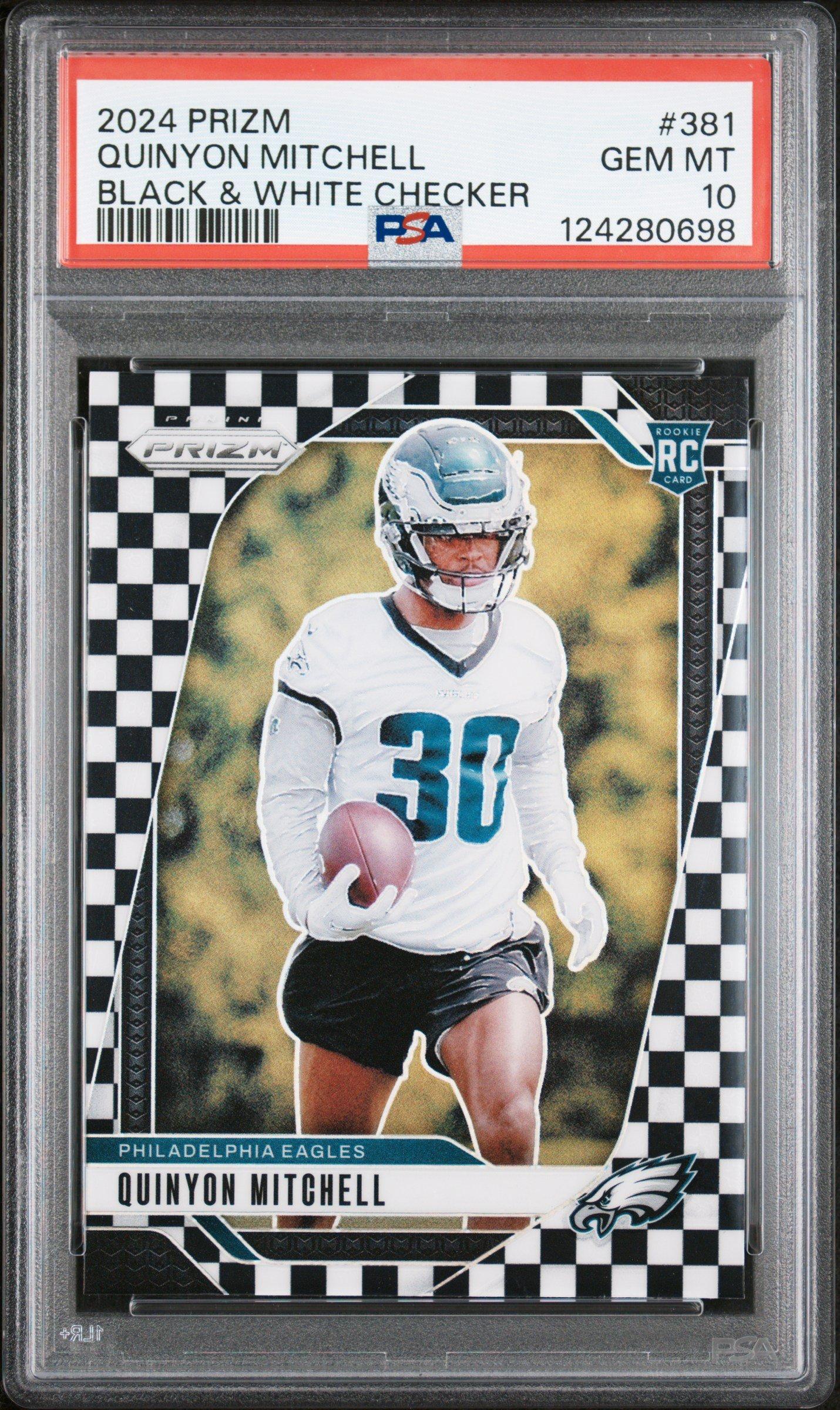 2024 Panini Prizm 381 Quinyon Mitchell Black & White Checker PSA