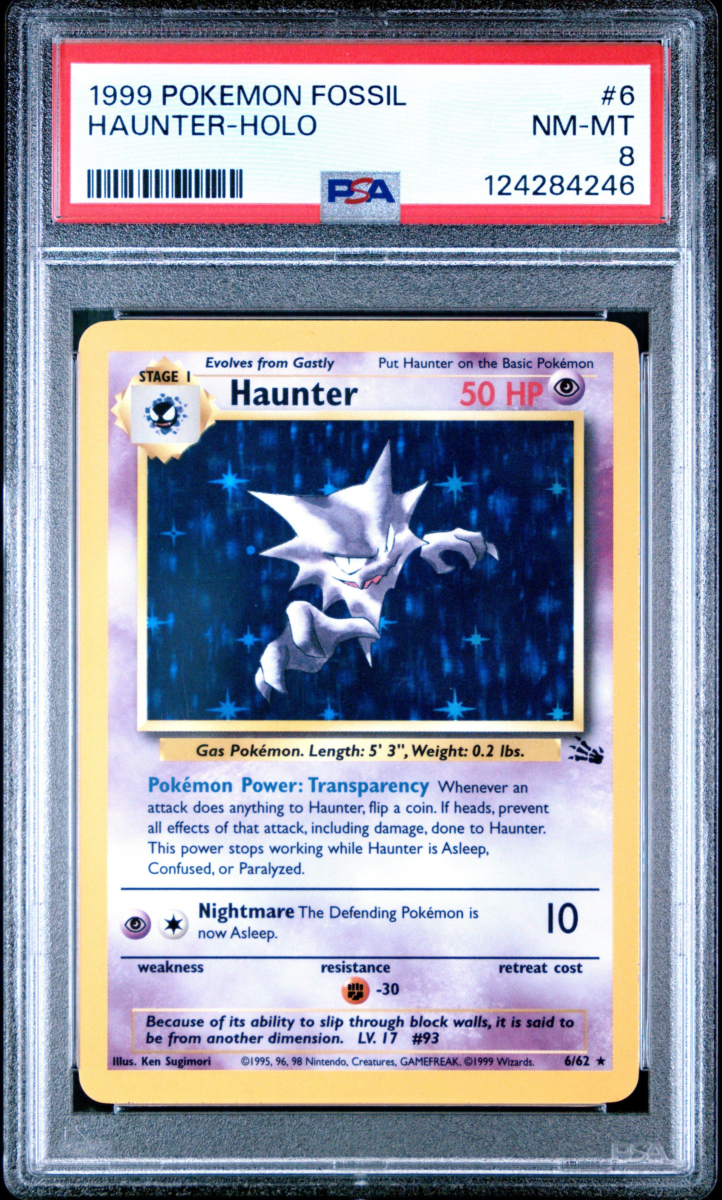 1999 Pokemon Fossil 6 Haunter-holo PSA 8 Graded Card | GameStop