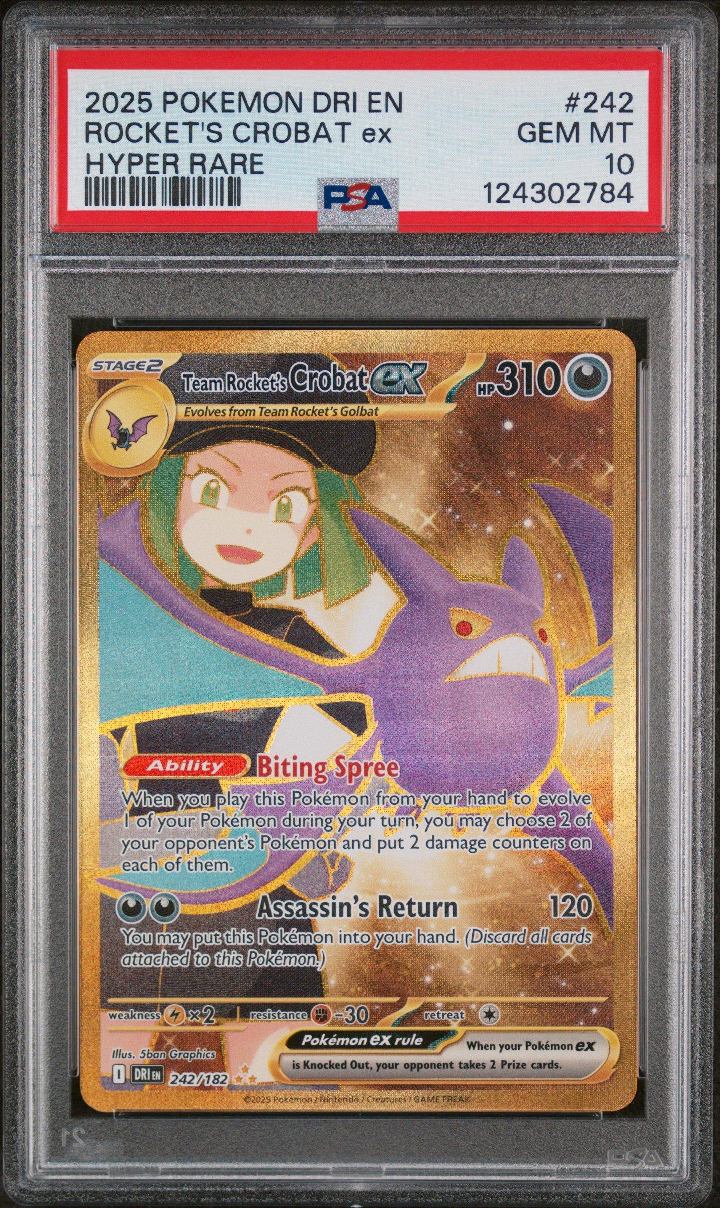 2025 Pokemon Dri En-destined Rivals 242 Team Rocket's Crobat Ex