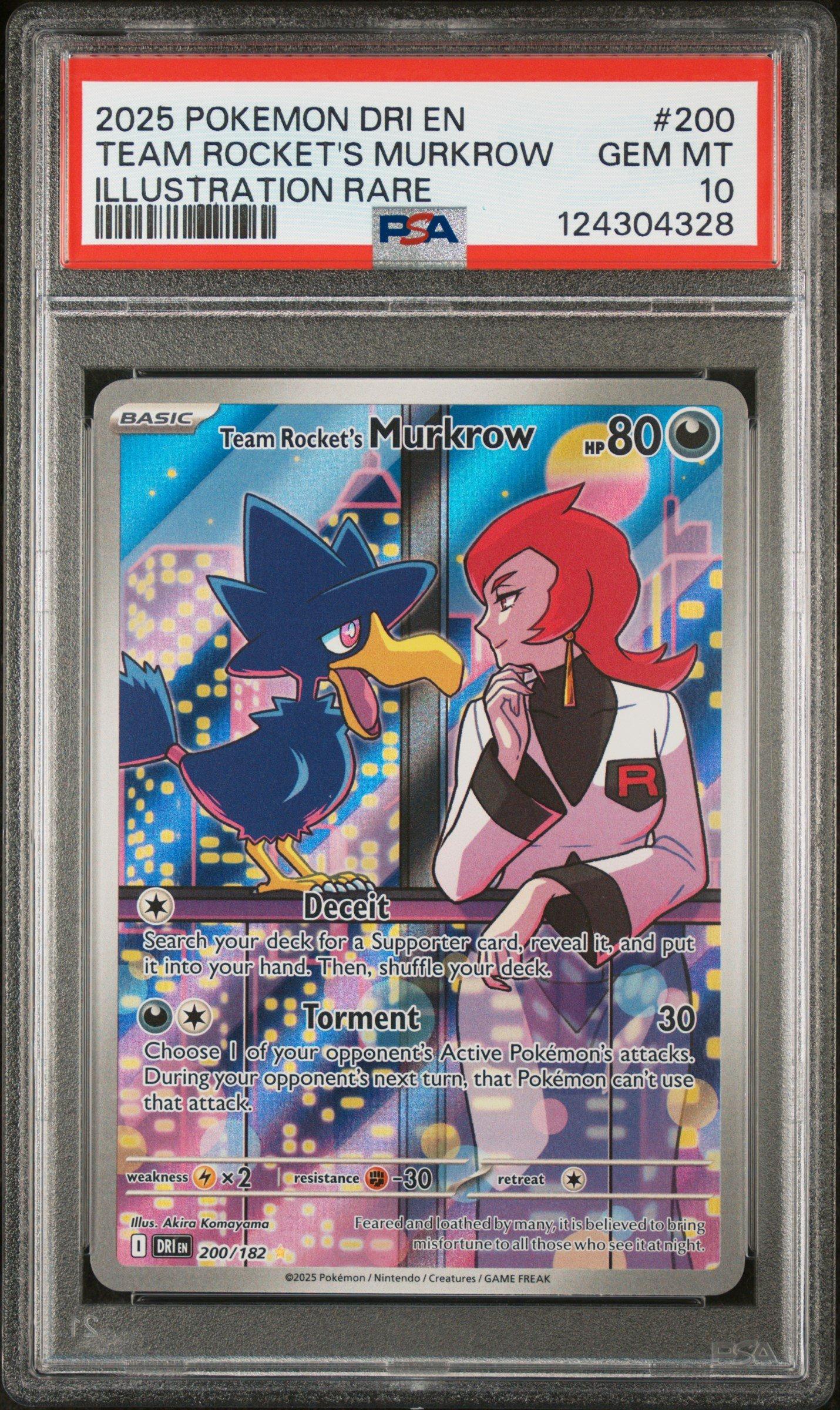 2025 Pokemon Dri En-destined Rivals 200 Team Rocket's Murkrow
