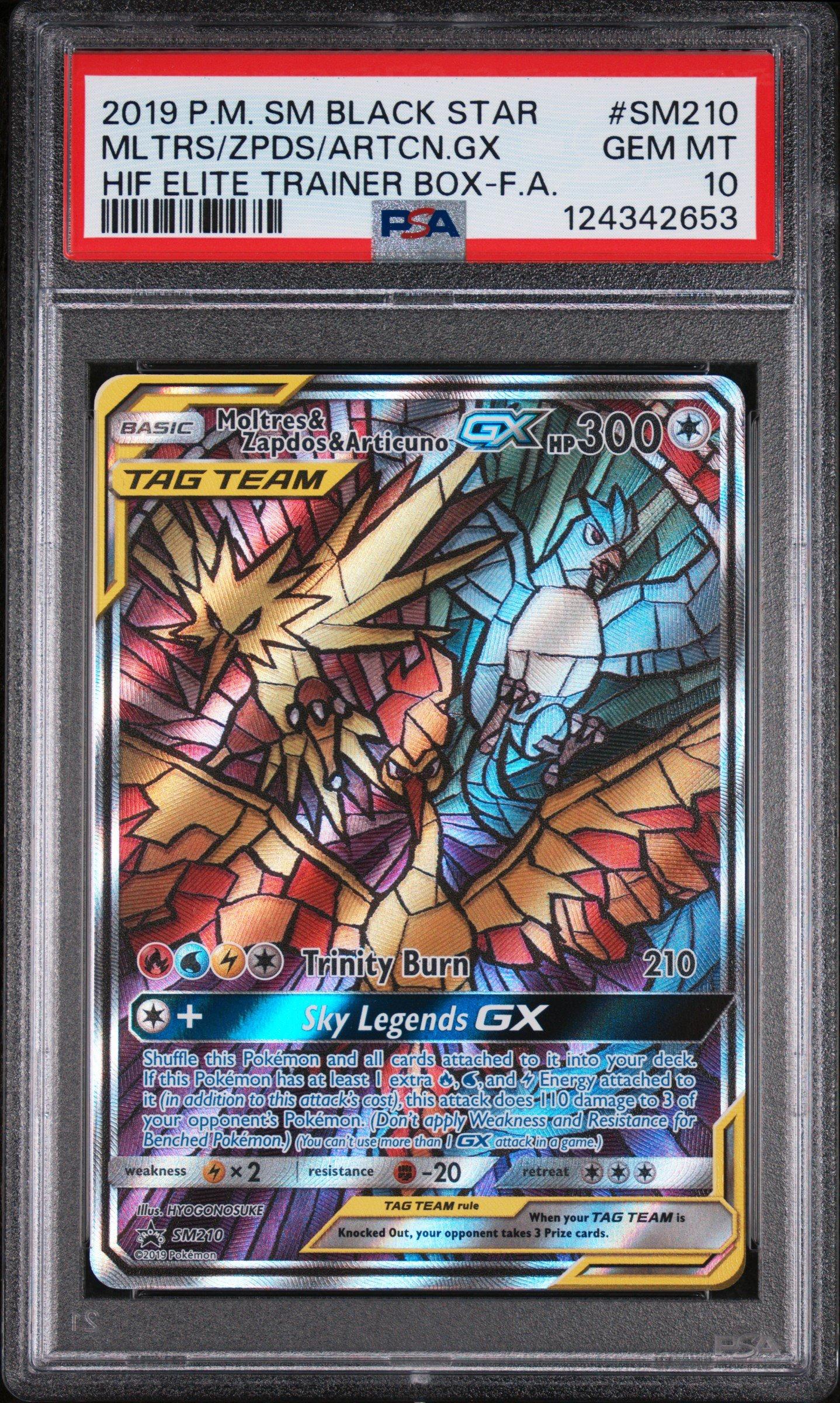 2019 Pokemon Sm Black Star Promo Sm210 Full Art/moltres & Zapdos