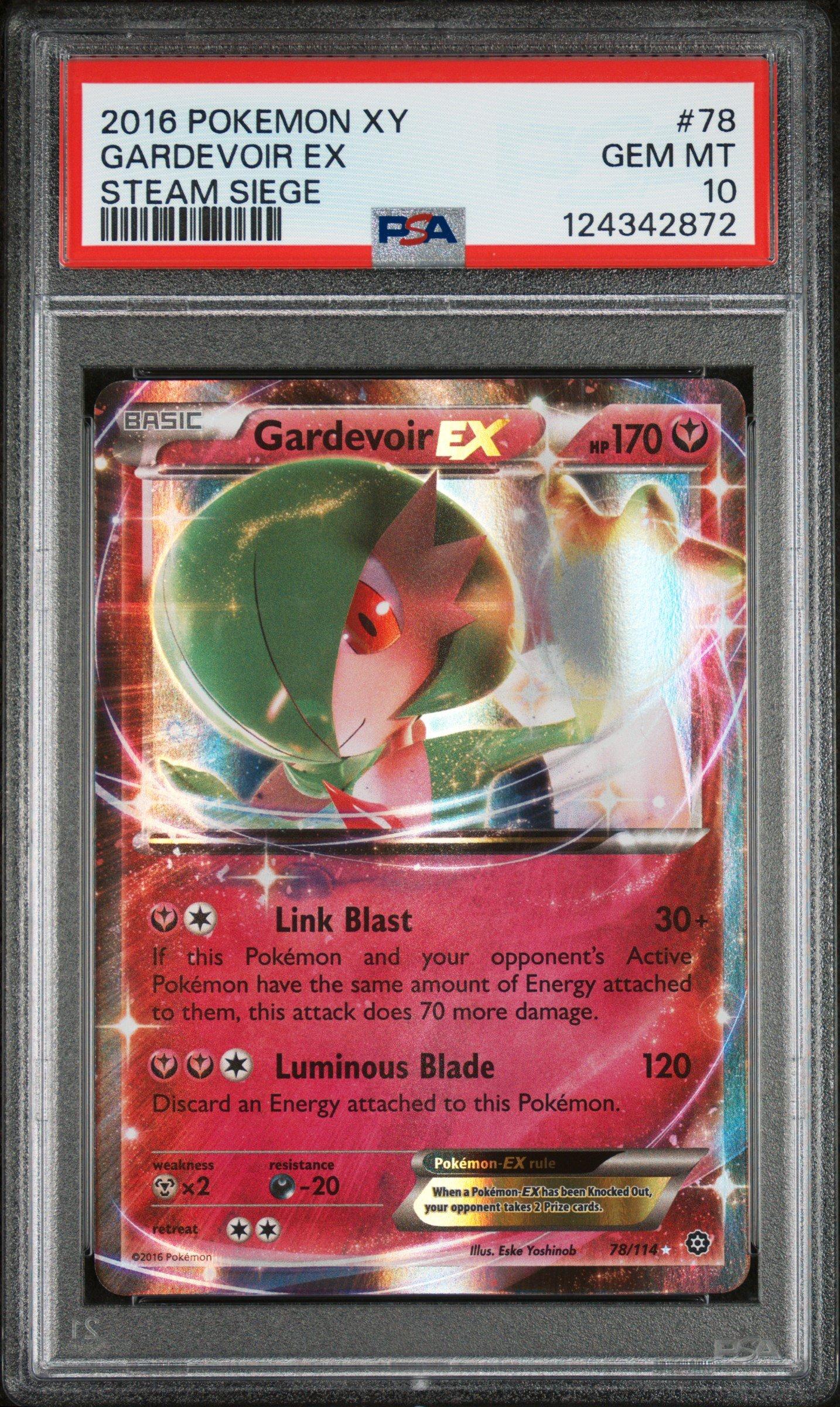 2016 Pokemon Xy Steam Siege 78 Gardevoir Ex PSA 10 Graded Card