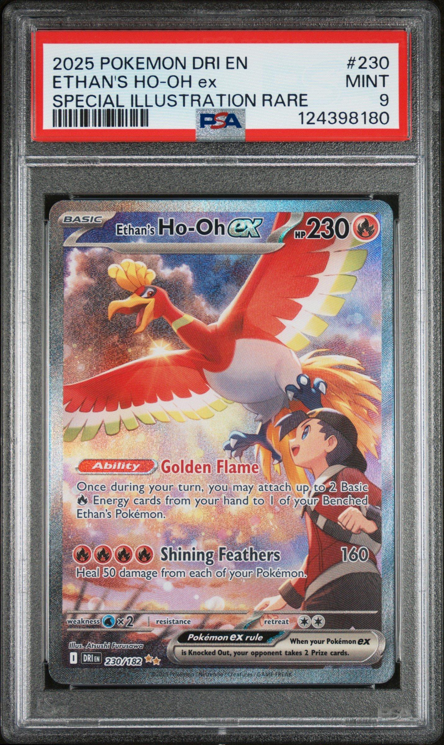 2025 Pokemon Dri En-destined Rivals 230 Ethan's Ho-oh Ex Special