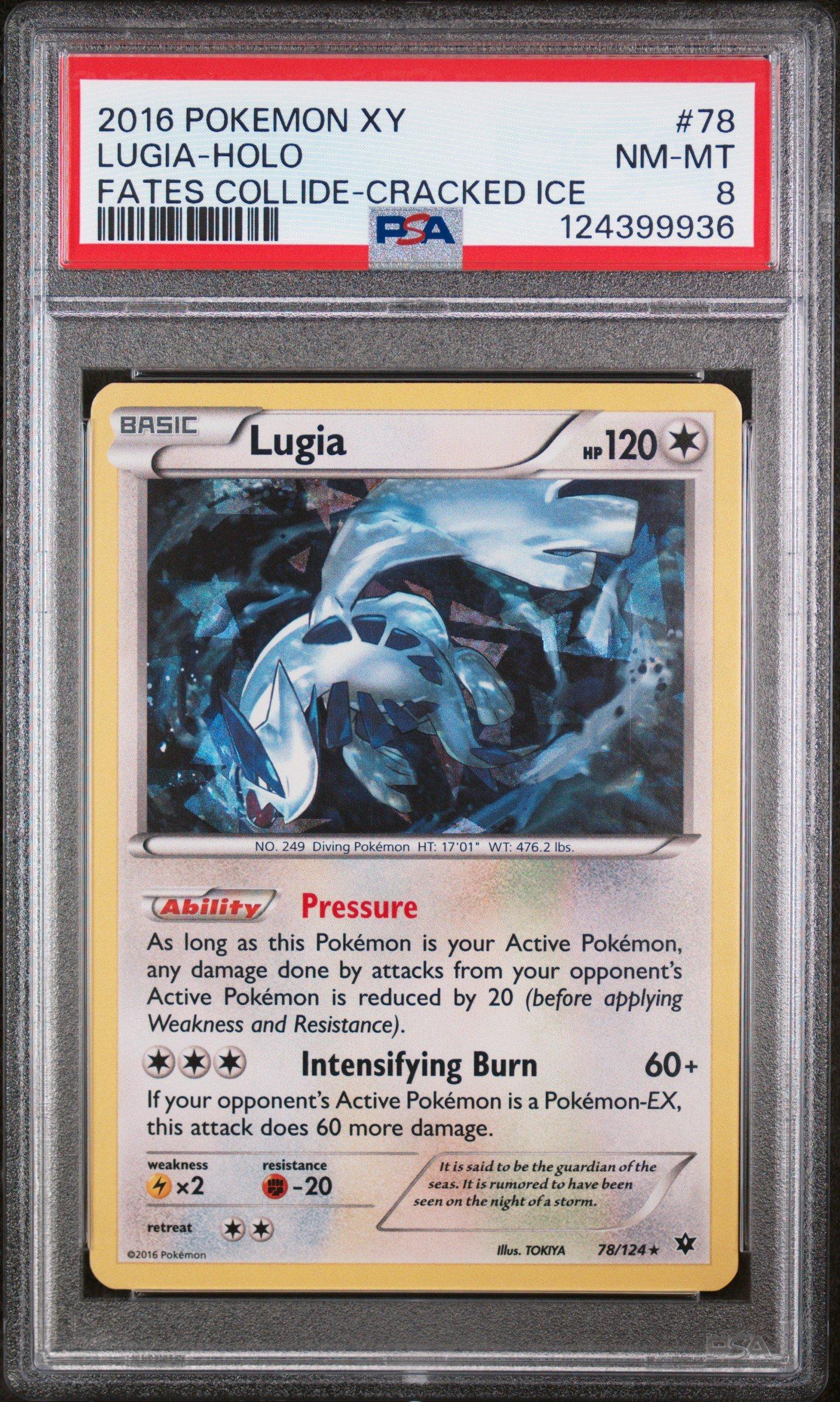 2016 Pokemon Xy Fates Collide 78 Lugia-holo Cracked Ice PSA
