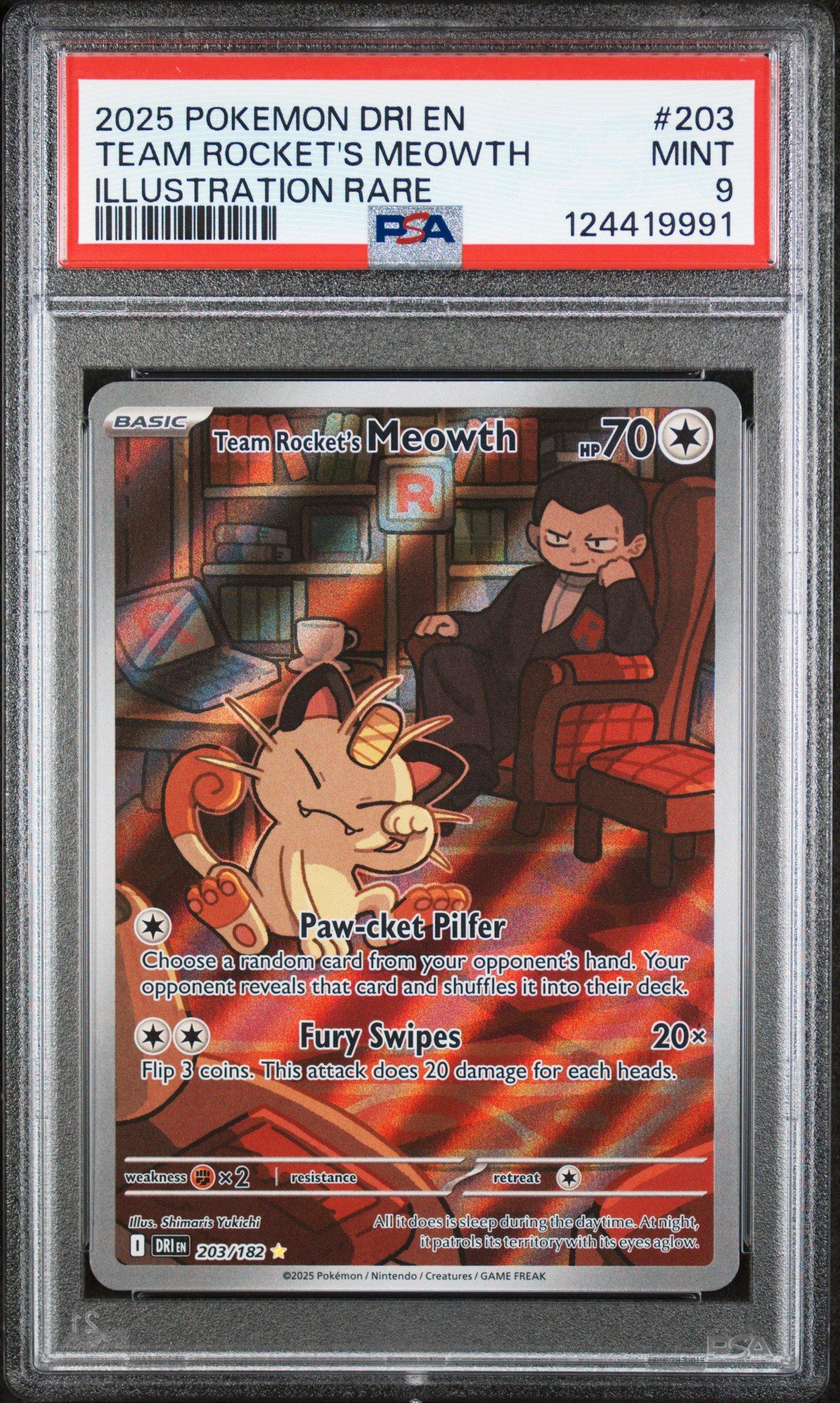 2025 Pokemon Dri En-destined Rivals 203 Team Rocket's Meowth