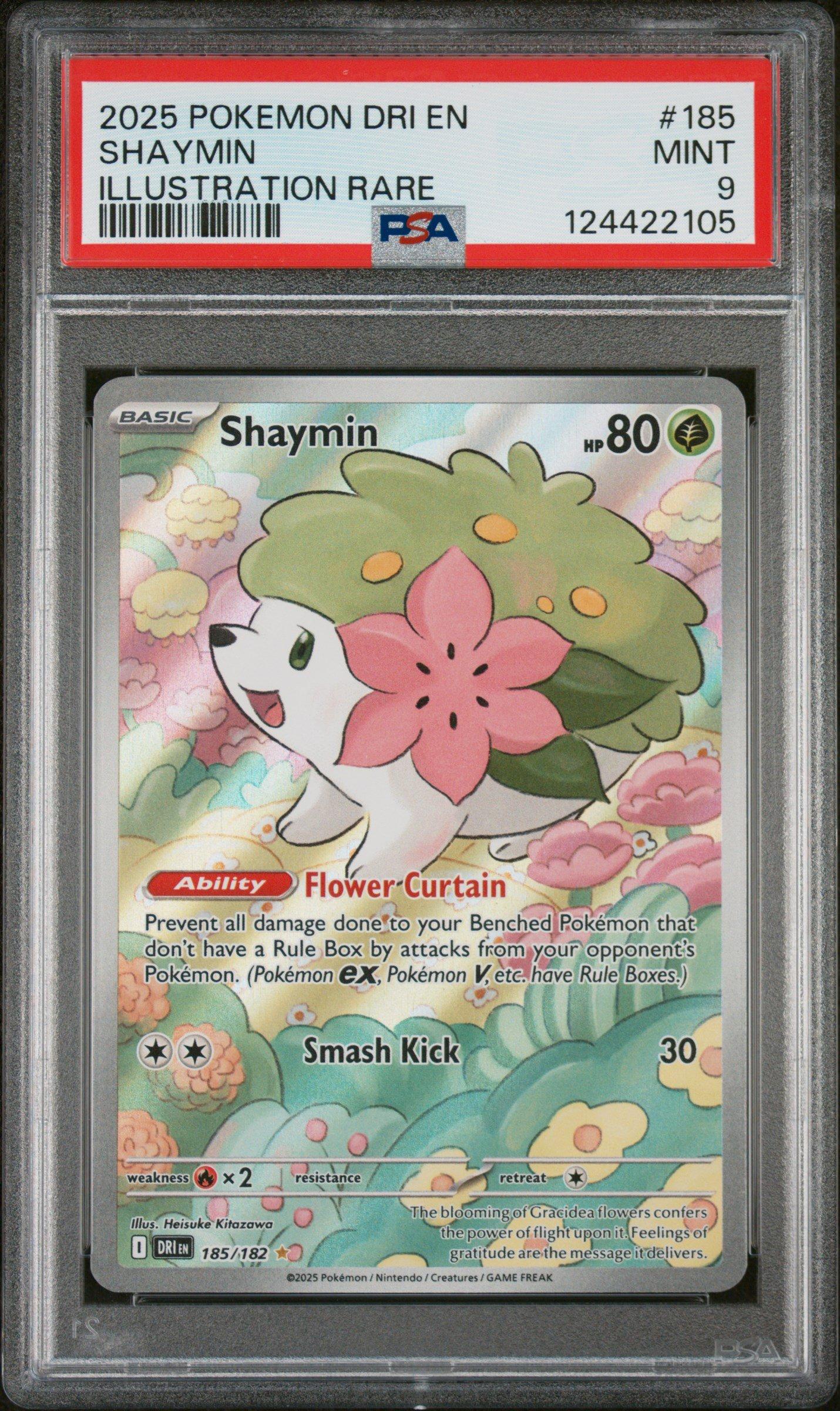 2025 Pokemon Dri En-destined Rivals 185 Shaymin Illustration Rare
