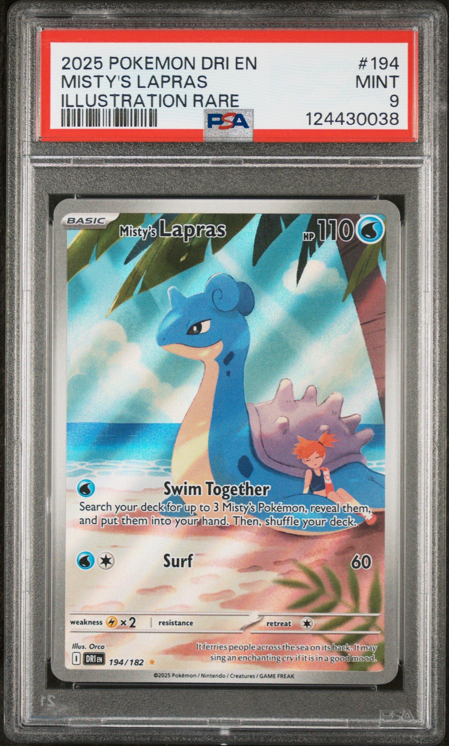 2025 Pokemon Dri En-destined Rivals 194 Misty's Lapras