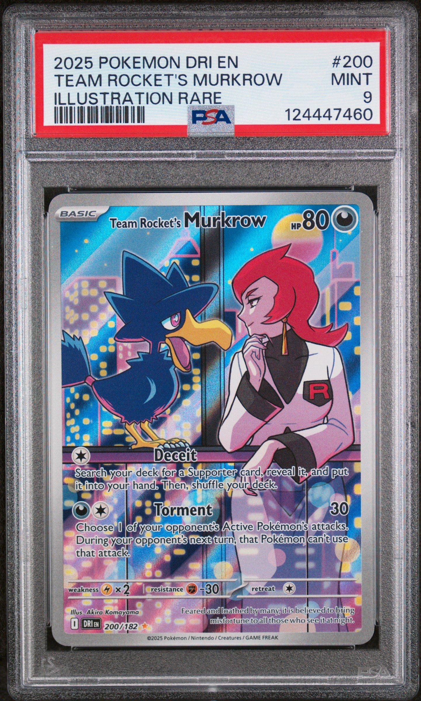 2025 Pokemon Dri En-destined Rivals 200 Team Rocket's Murkrow