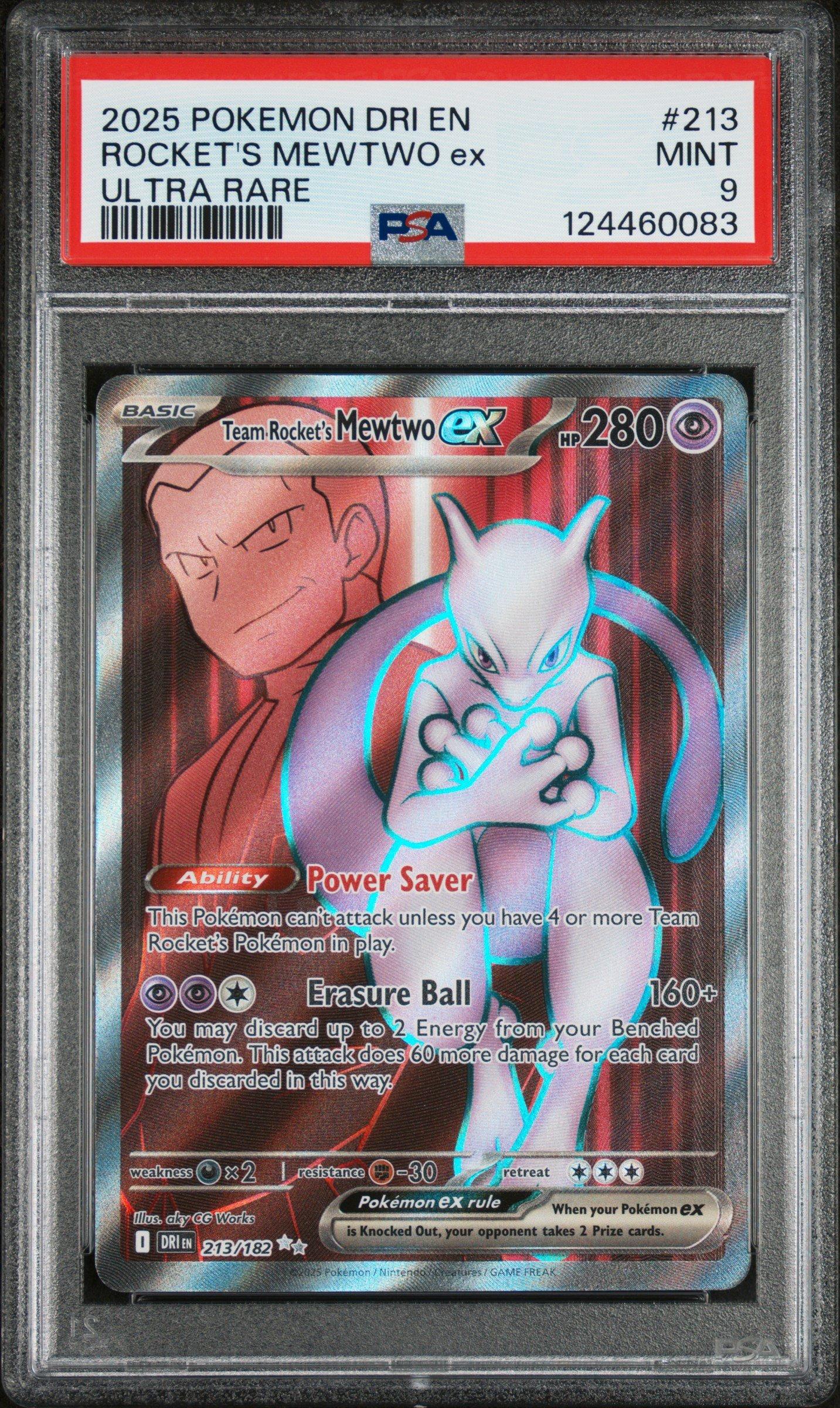 2025 Pokemon Dri En-destined Rivals 213 Team Rocket's Mewtwo Ex