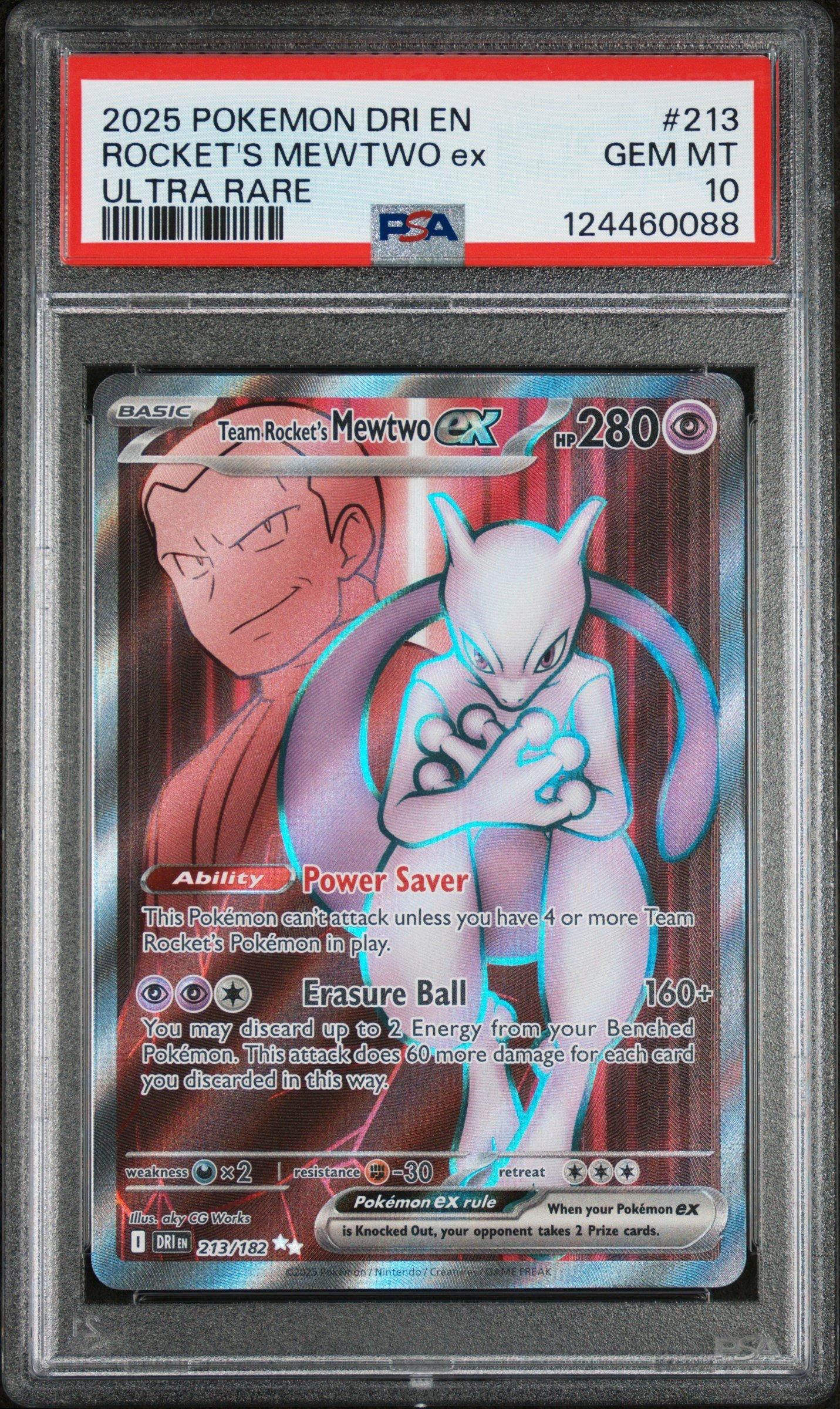 2025 Pokemon Dri En-destined Rivals 213 Team Rocket's Mewtwo Ex
