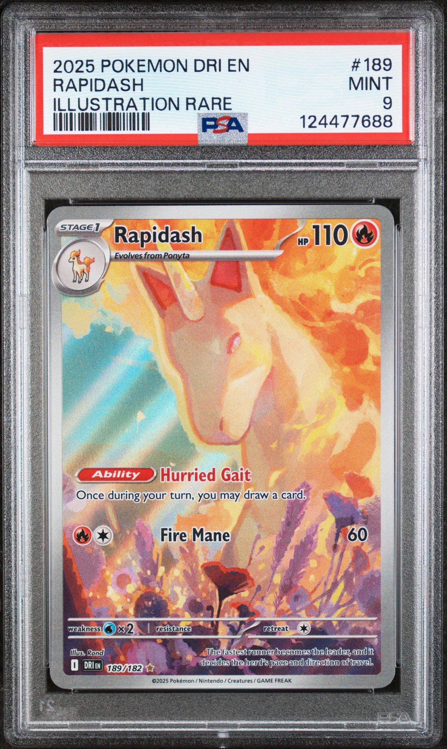 2025 Pokemon Dri En-destined Rivals 189 Rapidash Illustration Rare