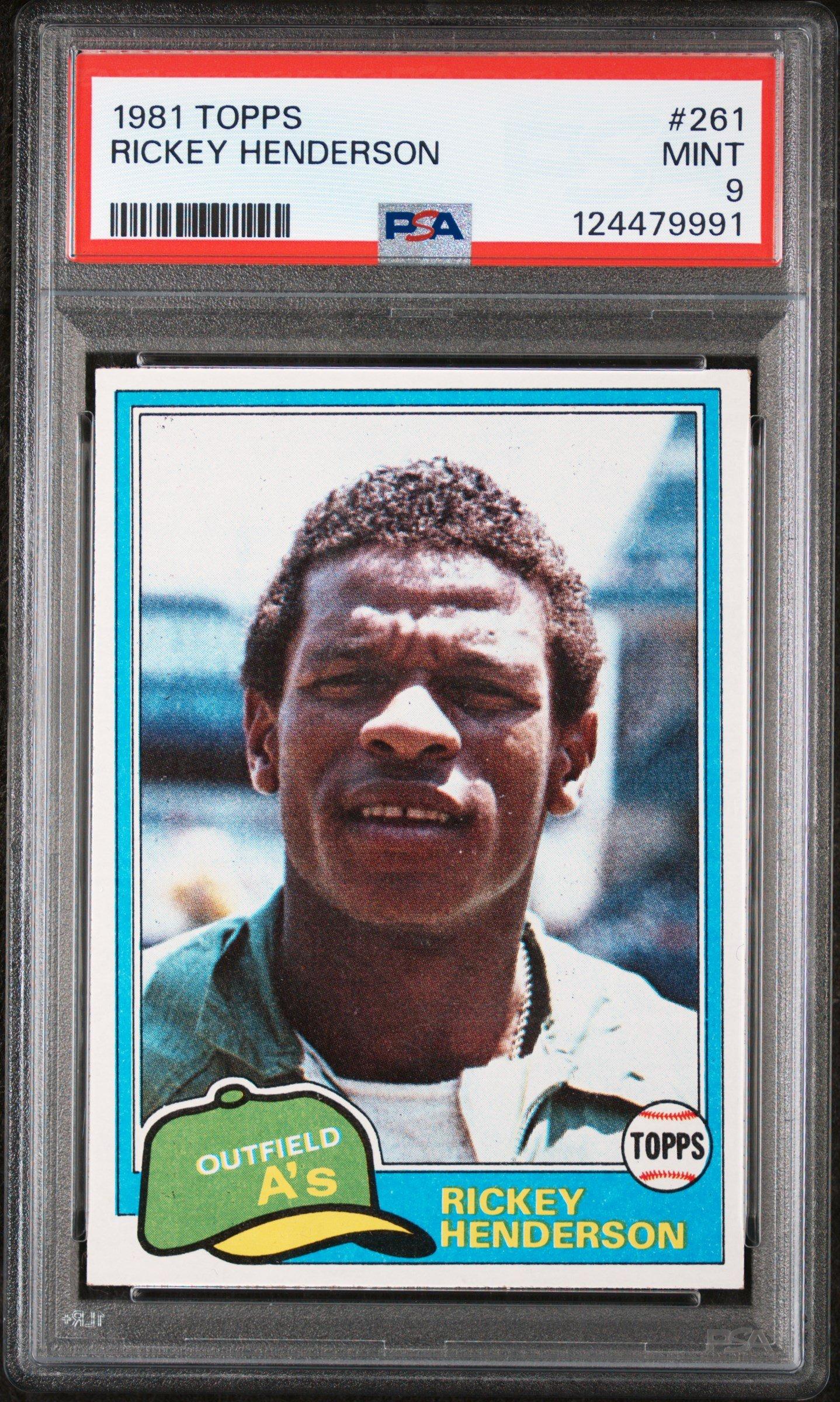 Topps Rickey Henderson PSA 9