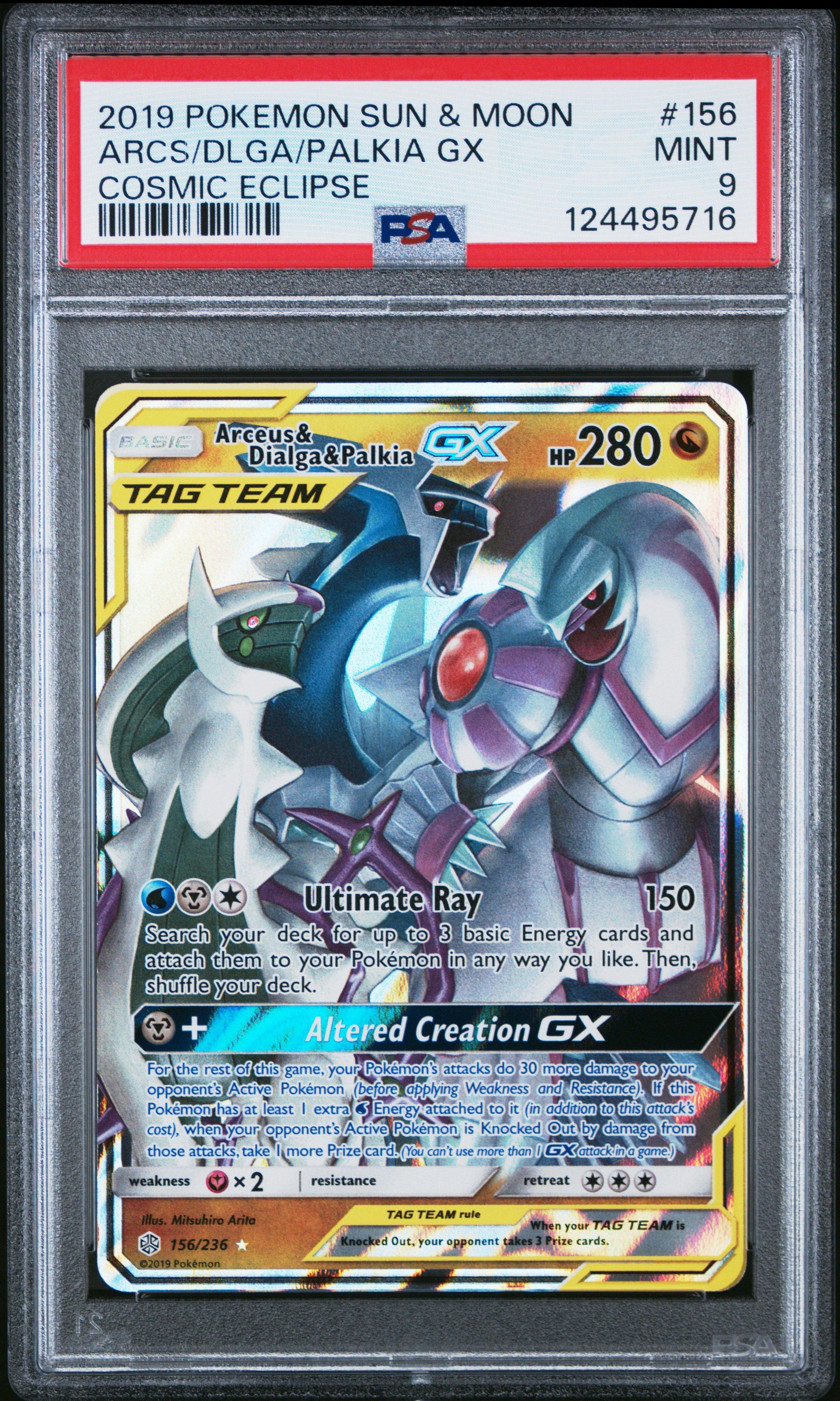 pokemon arceus gx card Pokémon card PSA 10 Arceus & Dialga & Palkia GX SR 100/95 Alter Genesi –  Pika Japan Cards main image 0