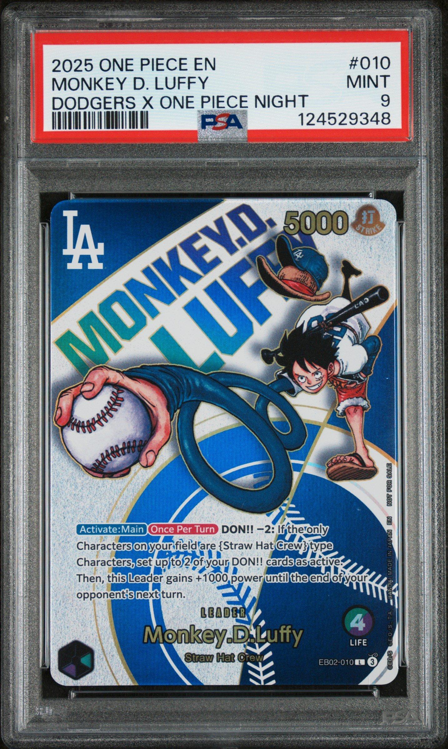 2025 One Piece Promos 010 Monkey D. Luffy Dodgers X One Piece
