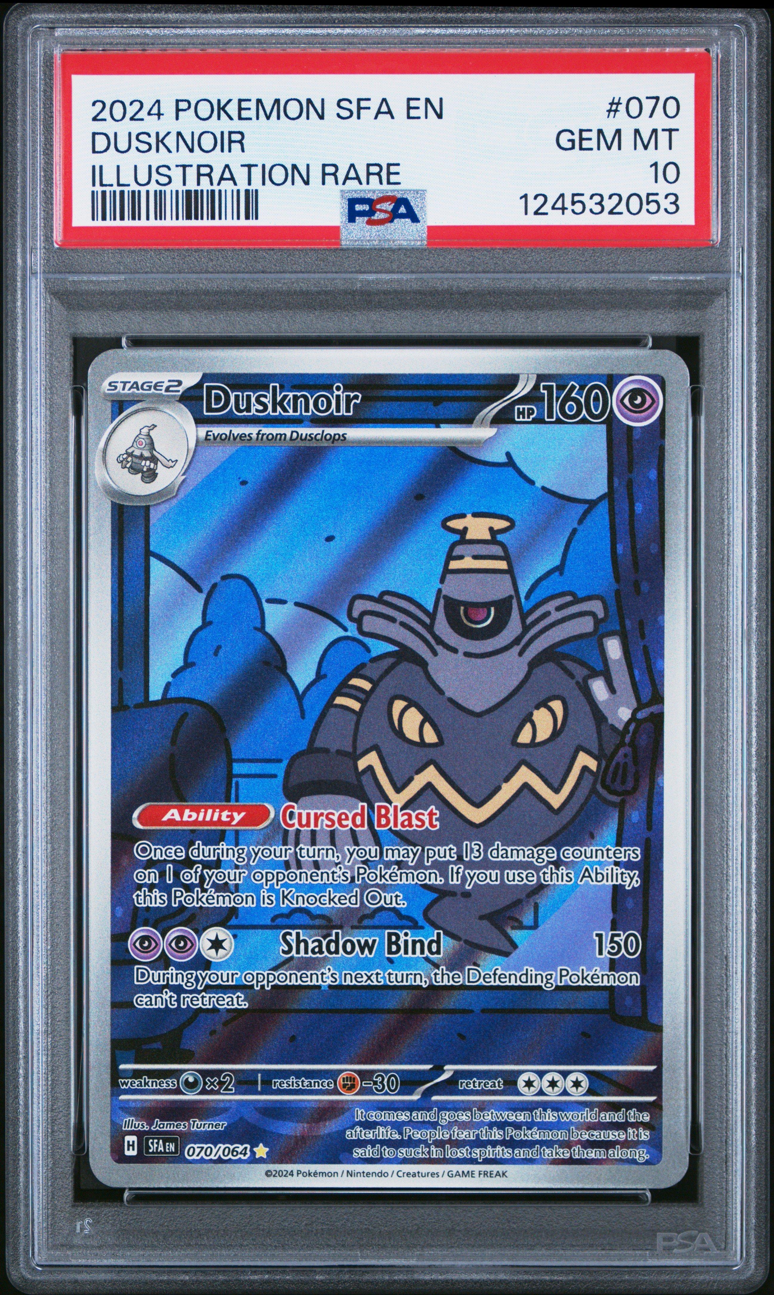 2024 Pokemon Sfa En-shrouded Fable 070 Dusknoir Illustration Rare