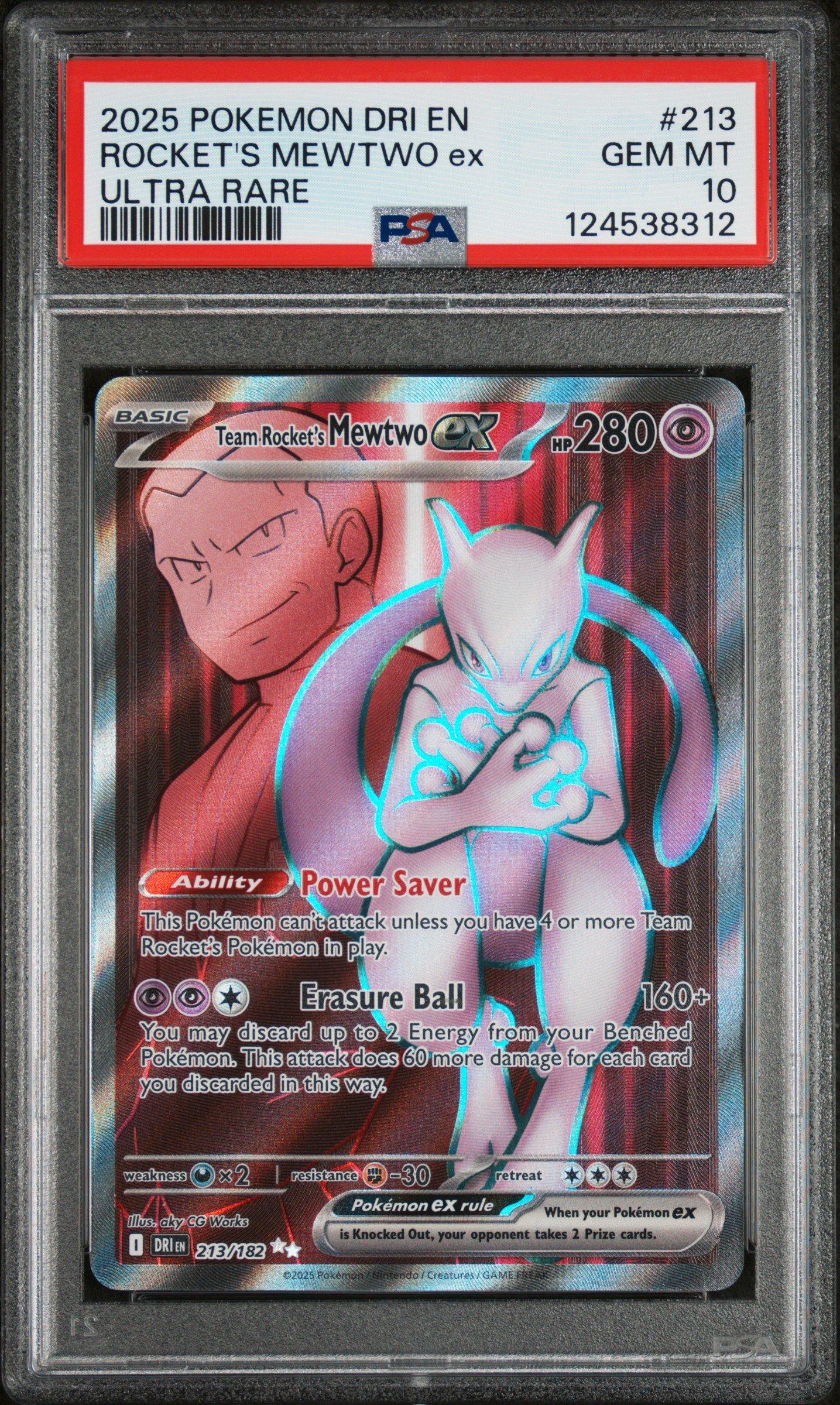 2025 Pokemon Dri En-destined Rivals 213 Team Rocket's Mewtwo Ex