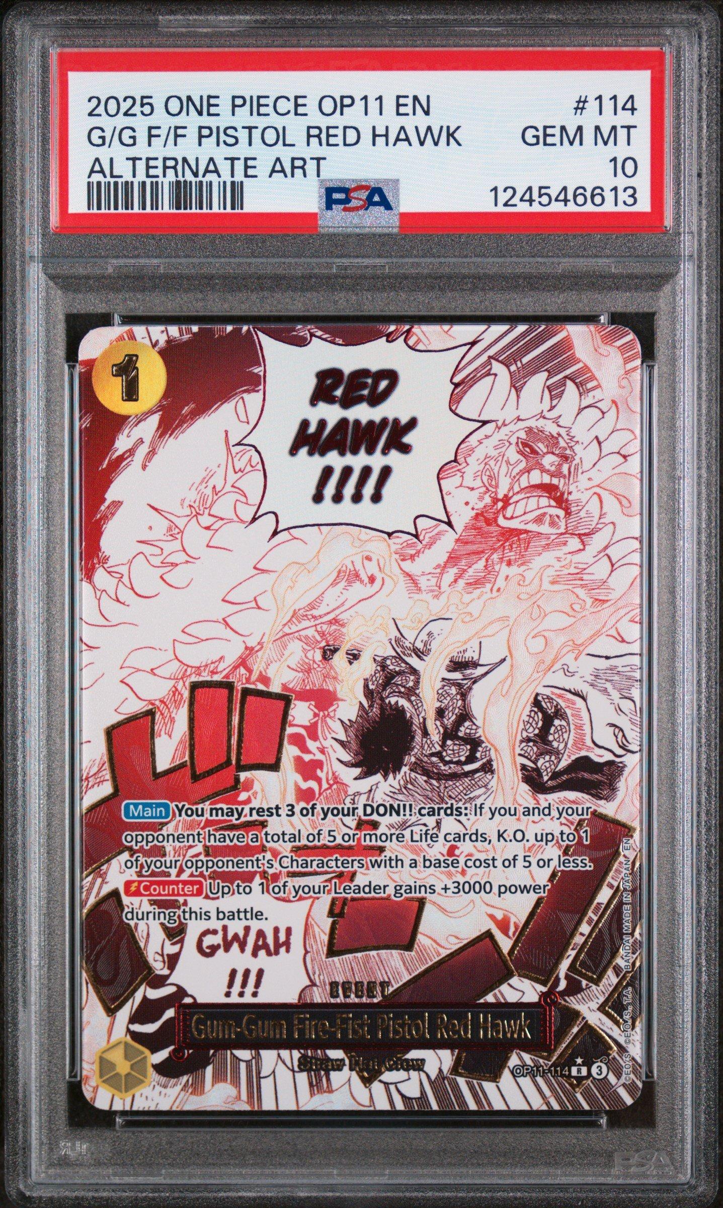 2025 One Piece Op11-a Fist Of Divine Speed 114 Gum-gum Fire-fist