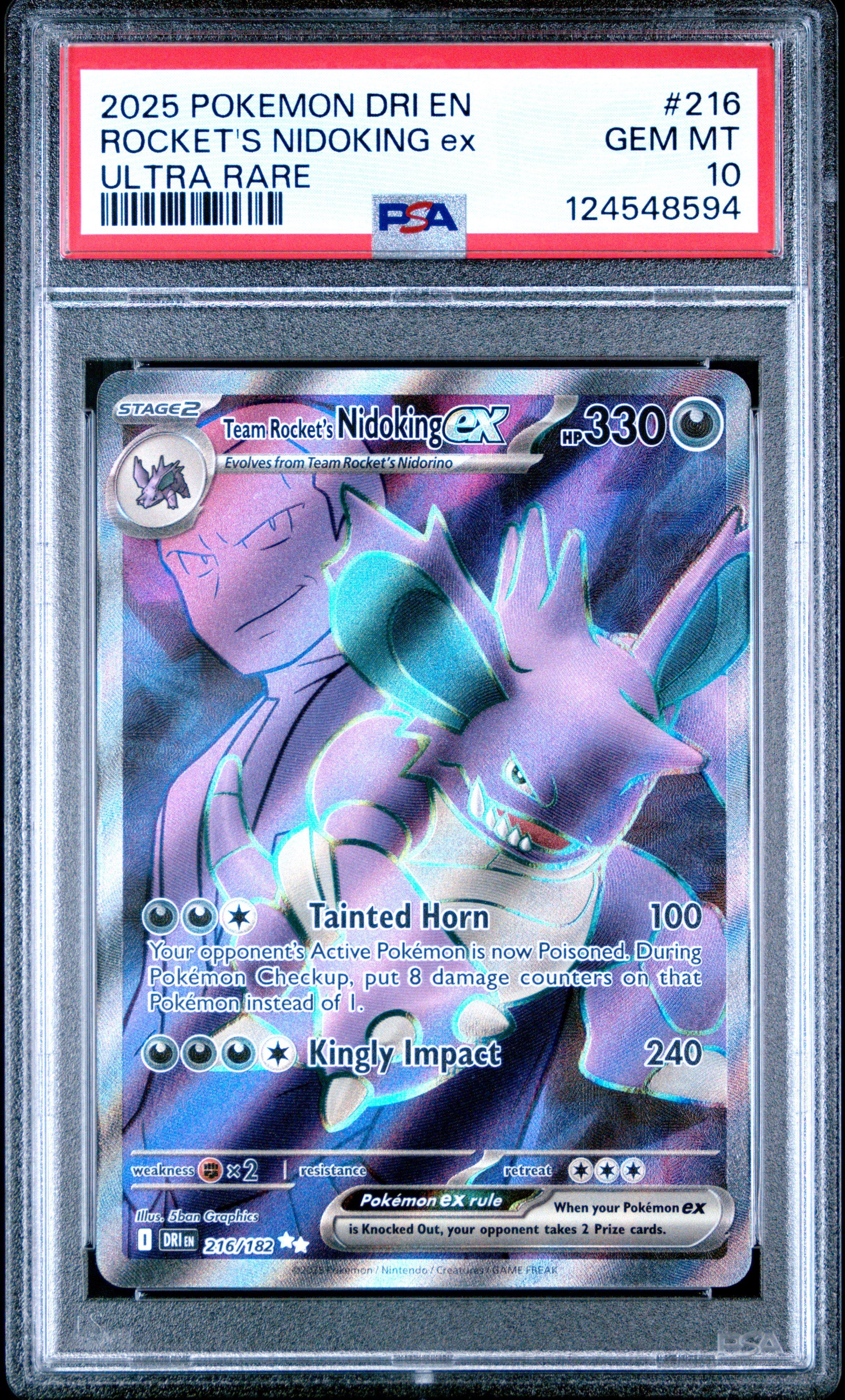 2025 Pokemon Dri En-destined Rivals 216 Team Rocket's Nidoking Ex