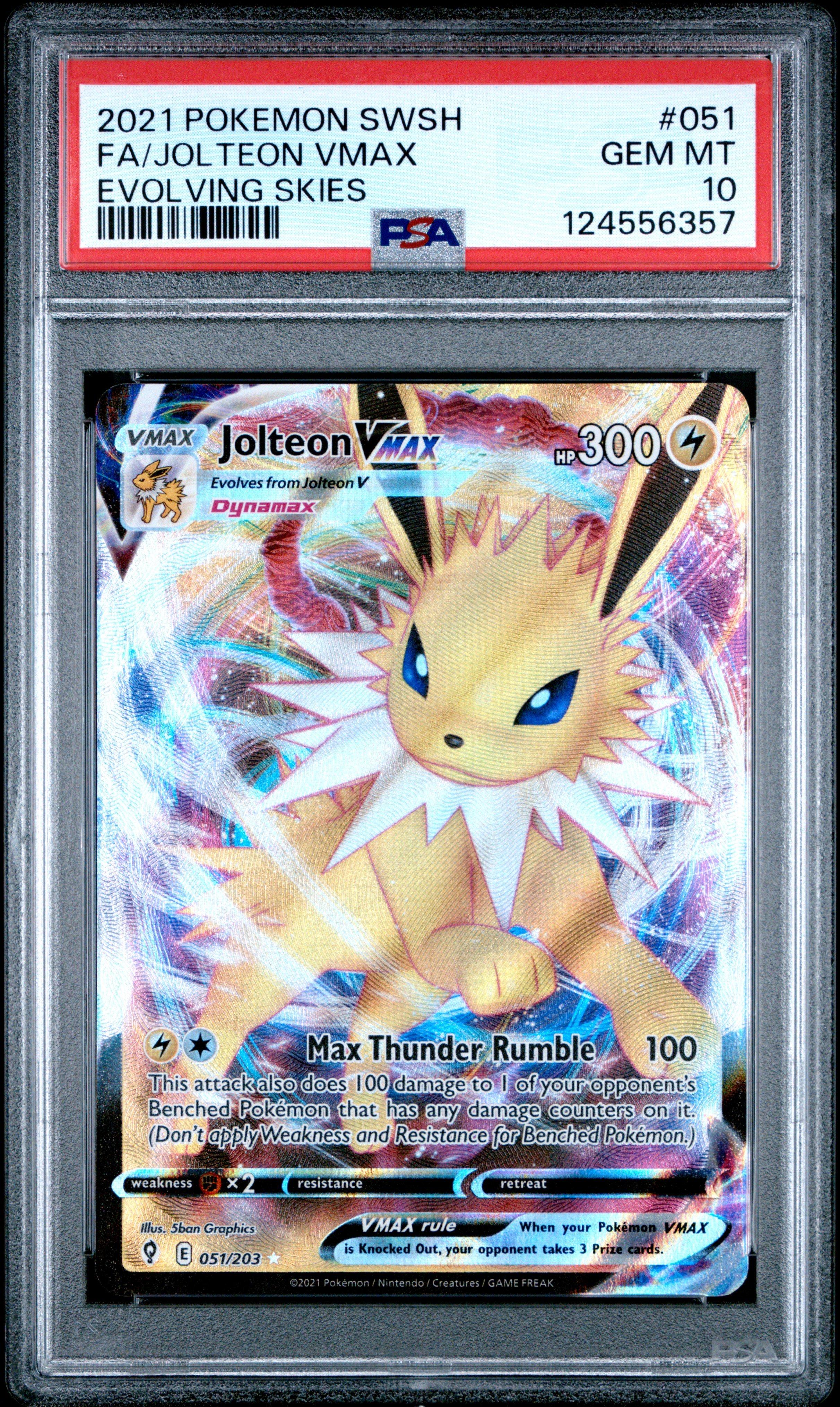 2021 Pokemon Sword & Shield Evolving Skies 051 Full Art/jolteon