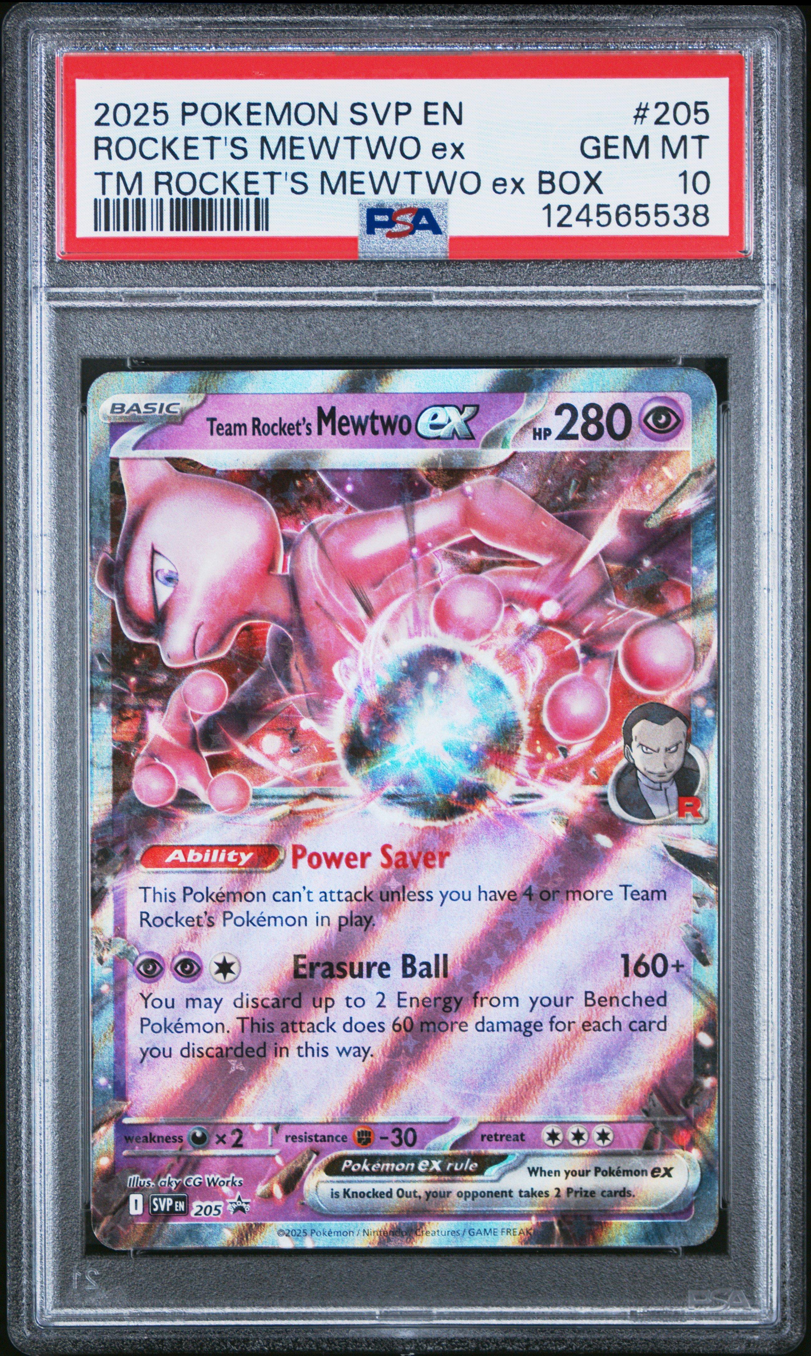 2025 Pokemon Svp En-sv Black Star Promo 205 Team Rocket's Mewtwo
