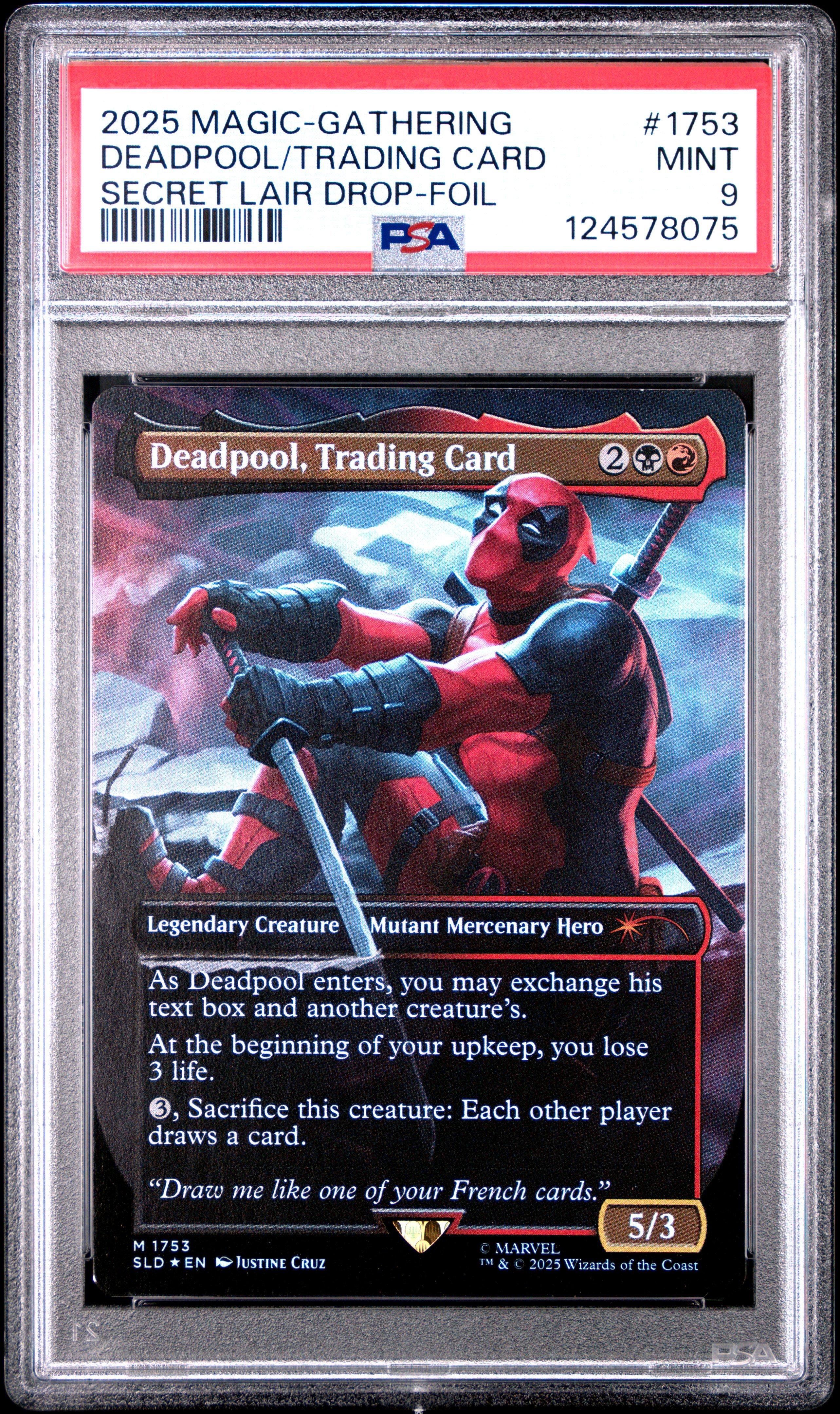 2025 Magic The Gathering Secret Lair Drop 1753 Deadpool, Trading