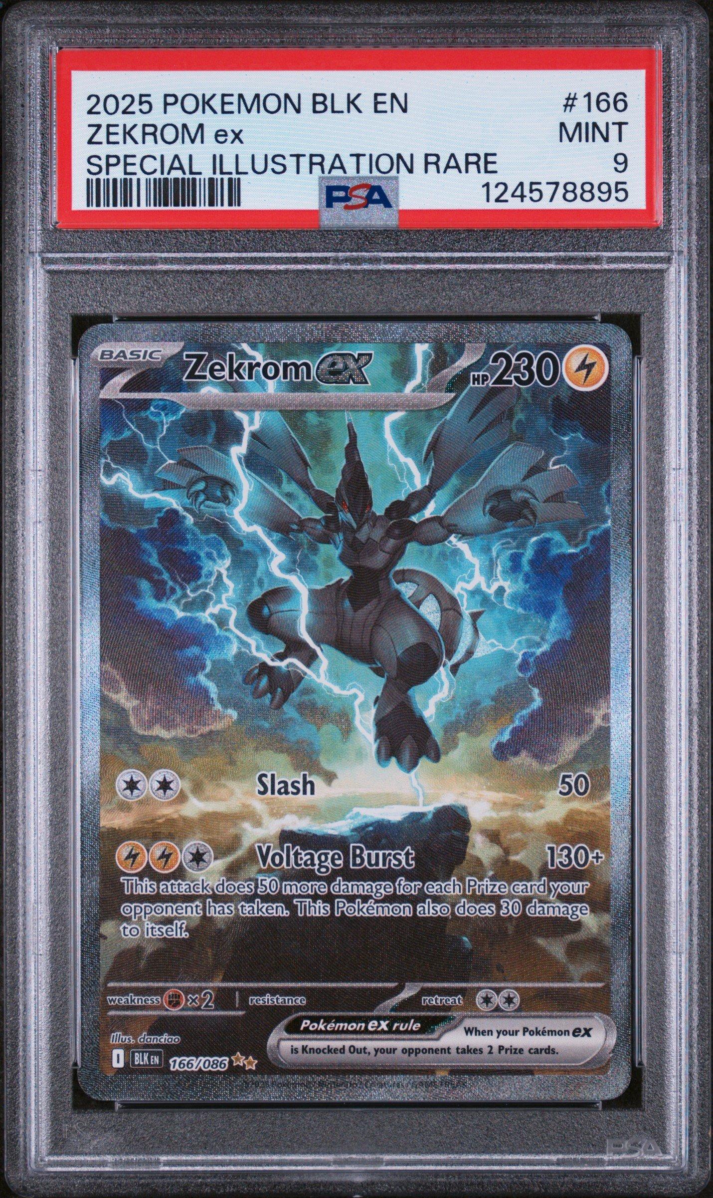 2025 Pokemon Blk En-black Bolt 166 Zekrom Ex Special