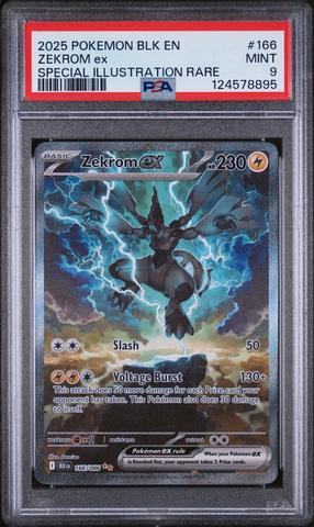 2025 Pokemon Blk En-black Bolt 166 Zekrom Ex Special Illustration