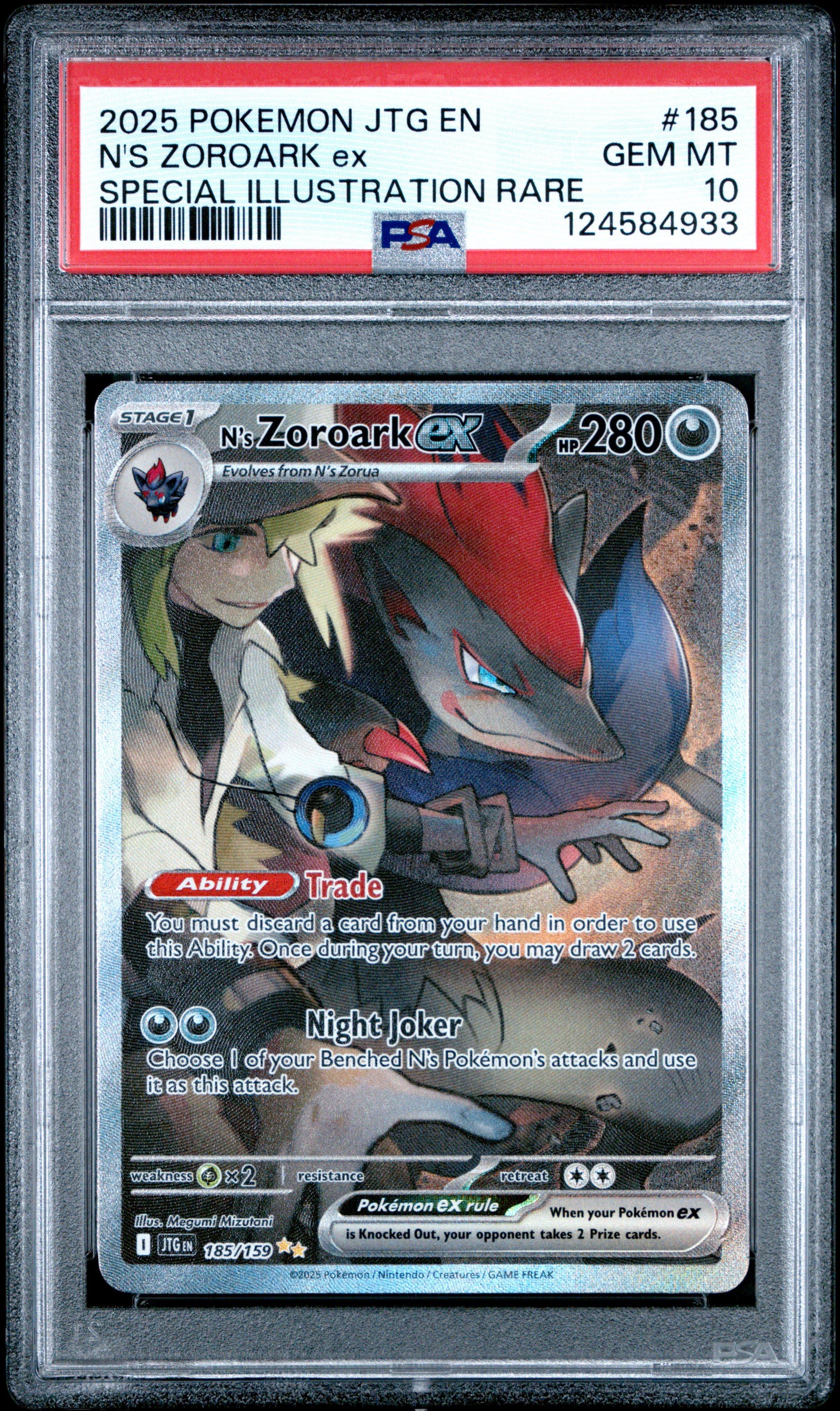 2025 Pokemon Jtg En-journey Together 185 N's Zoroark Ex Special