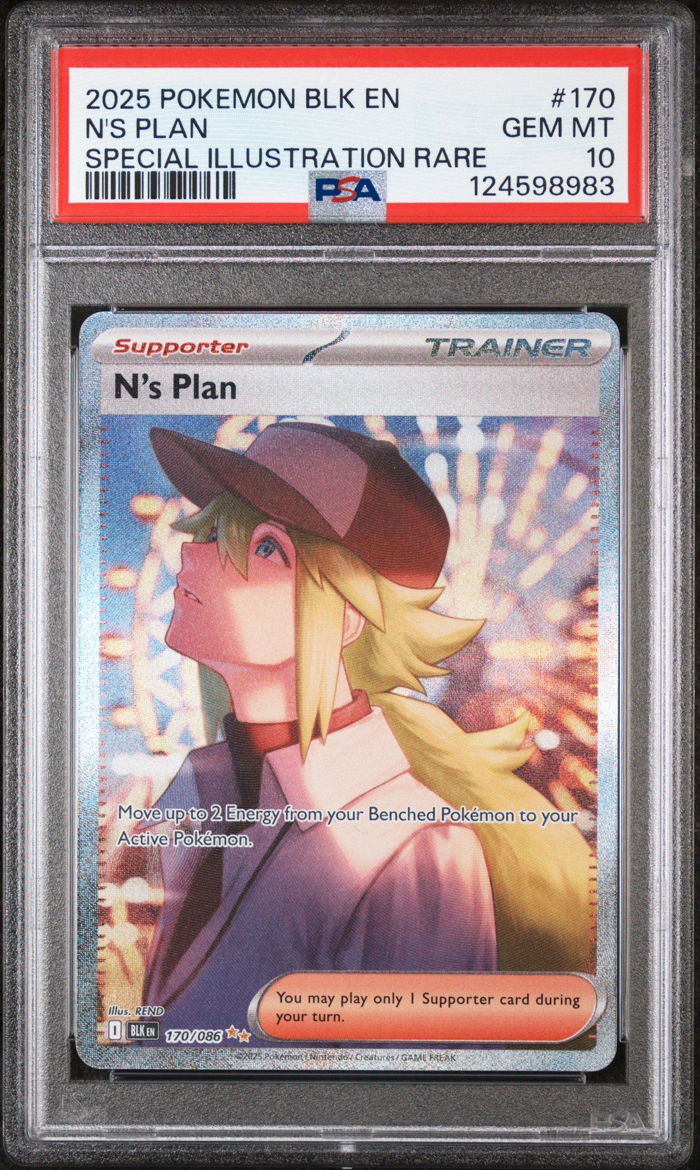 2025 Pokemon Blk En-black Bolt 170 N's Plan Special Illustration