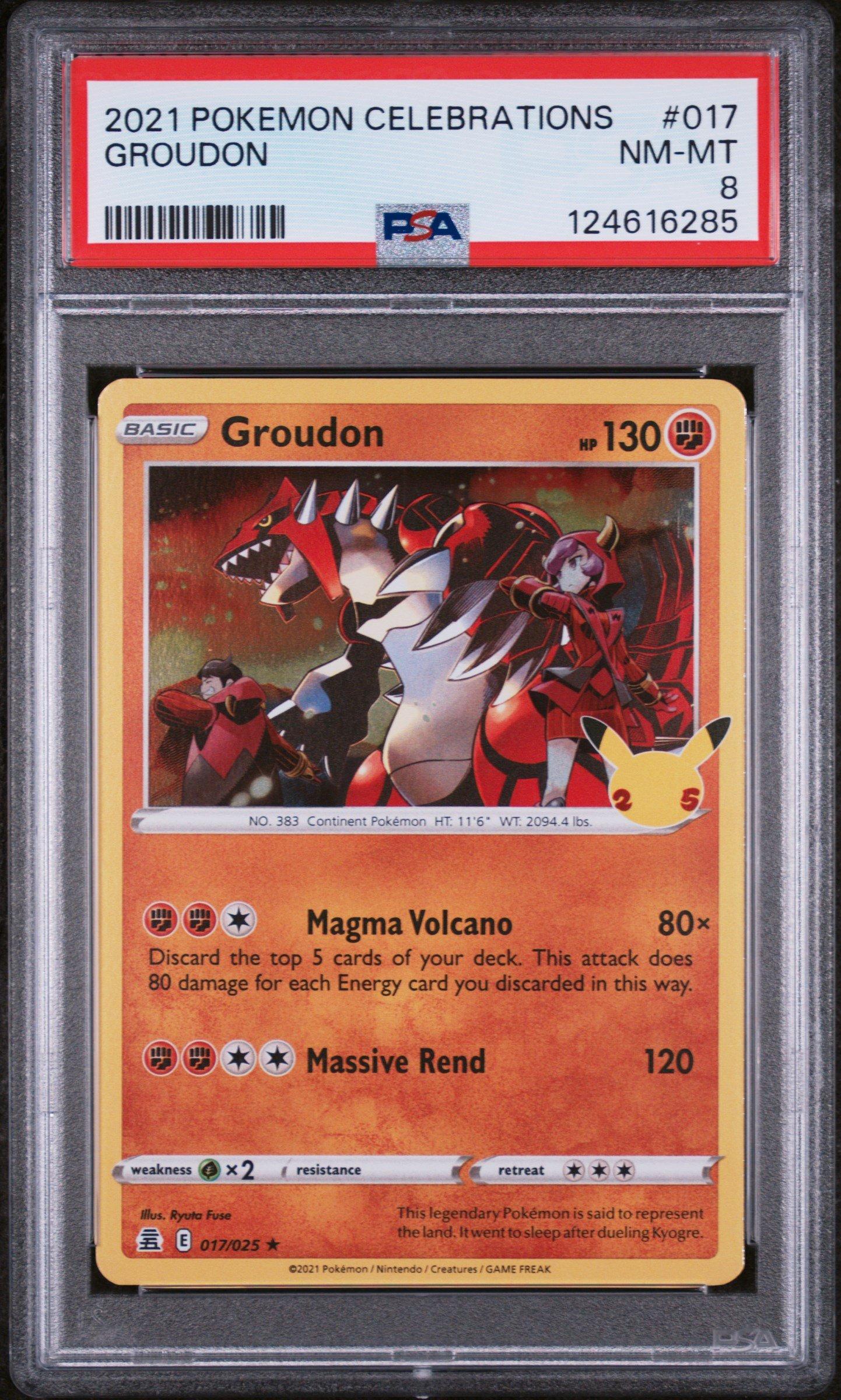 2021 Pokemon Celebrations 017 Groudon PSA 8 Graded Card | GameStop