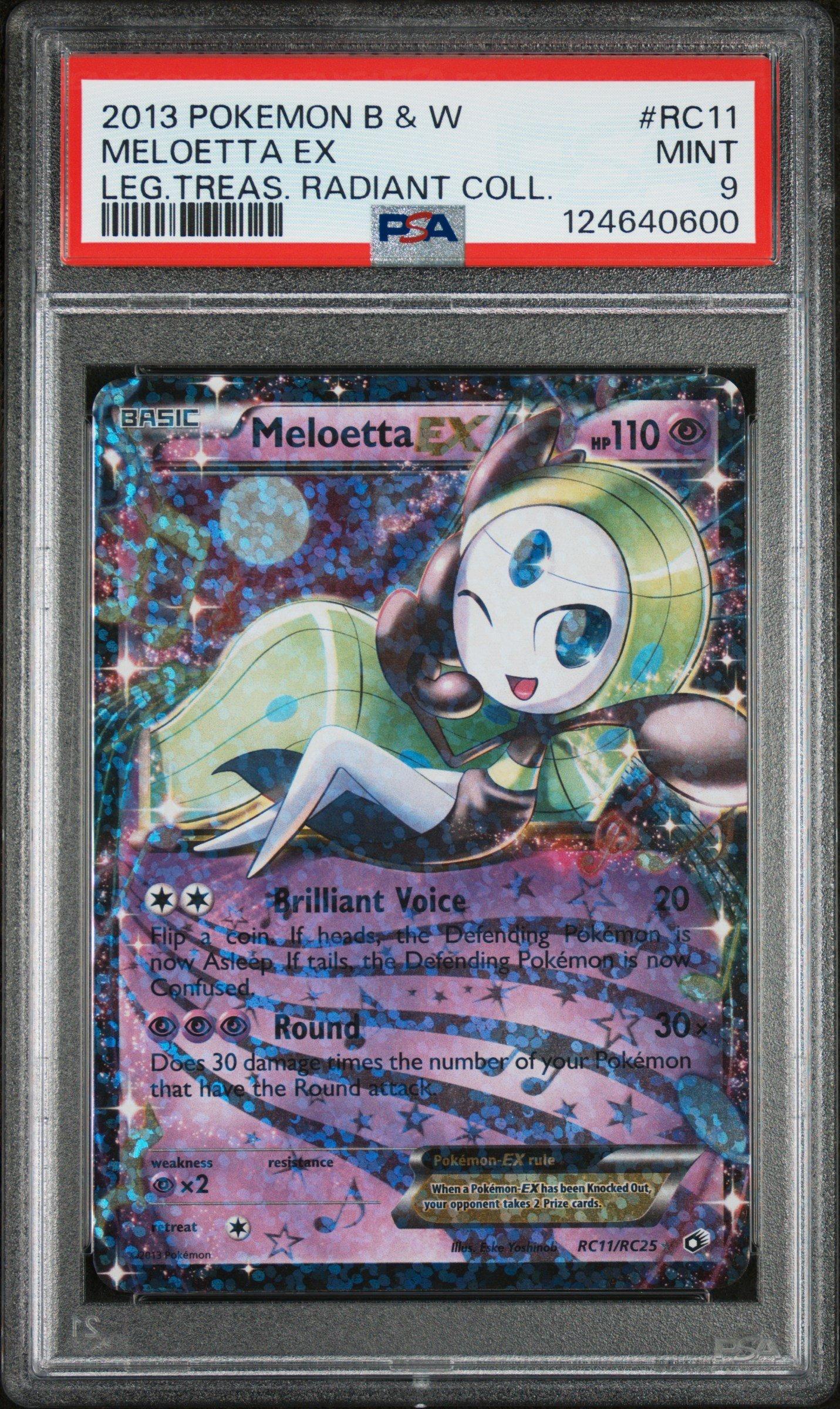 2013 Pokemon Black & White Legendary Treasures Radiant Collection Rc11 Meloetta Ex PSA 9
