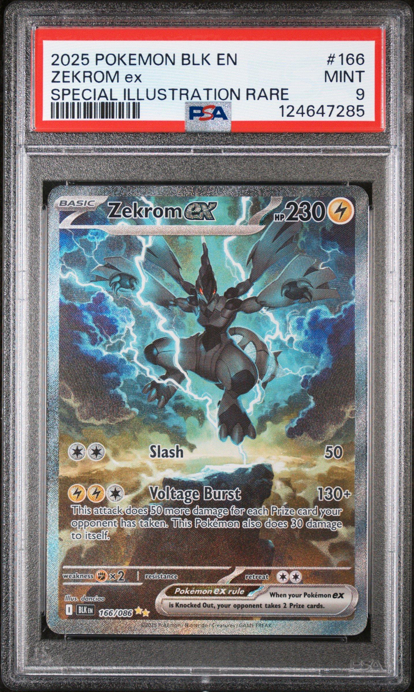 2025 Pokemon Blk En-black Bolt 166 Zekrom Ex Special Illustration