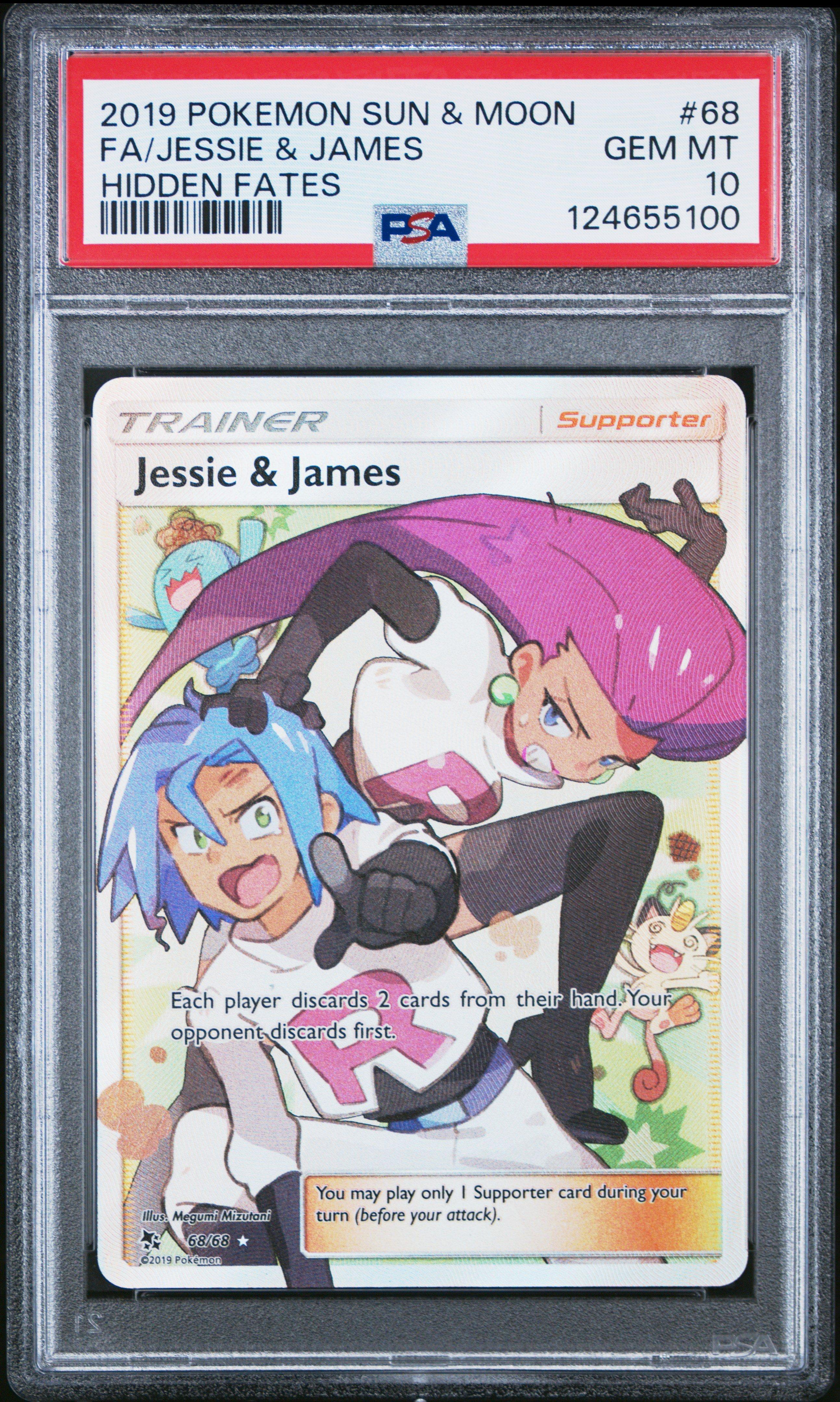 2019 Pokemon Sun & Moon Hidden Fates 68 Full Art/jessie & James