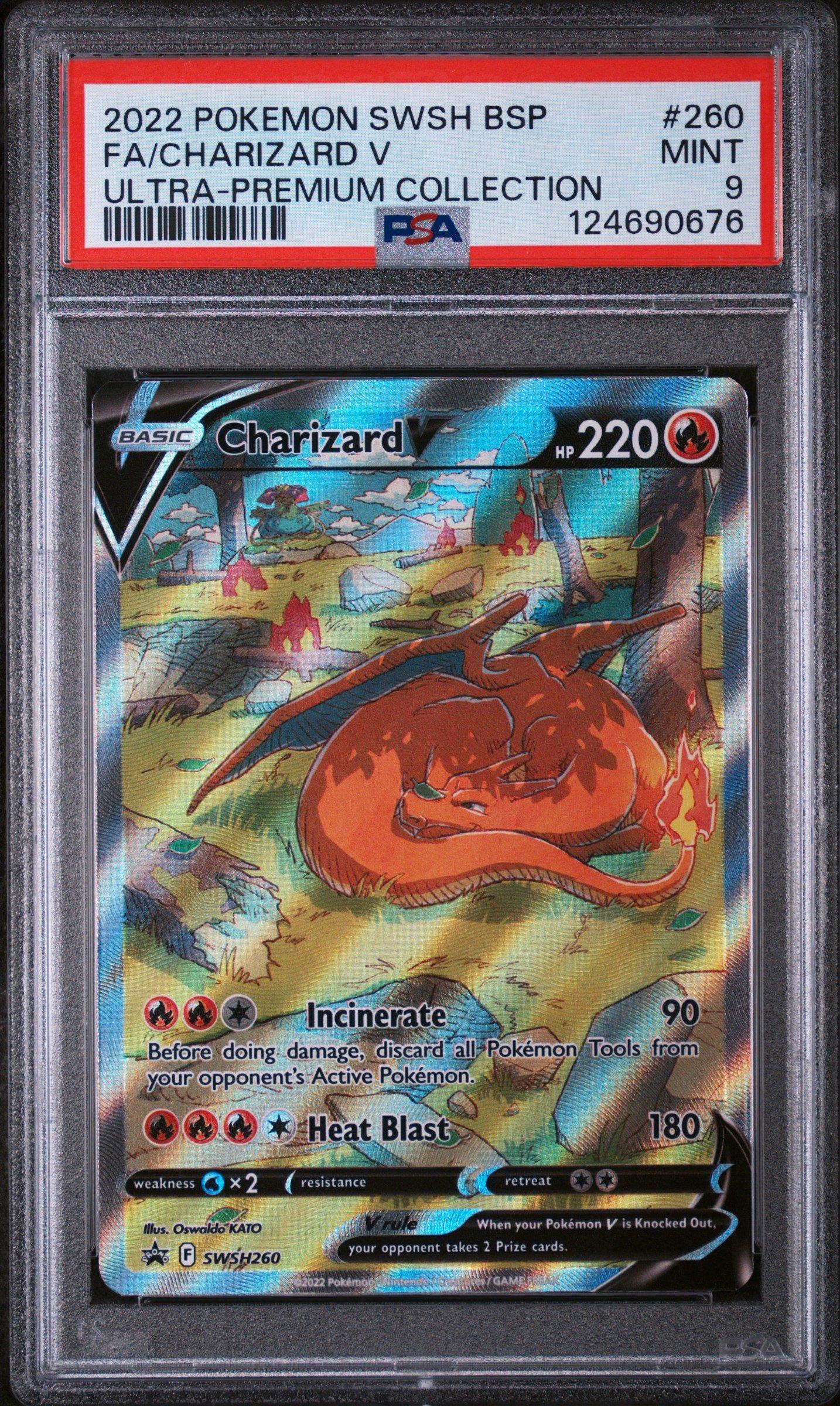 2022 Pokemon Swsh Black Star Promo 260 Full Art/charizard V Sword