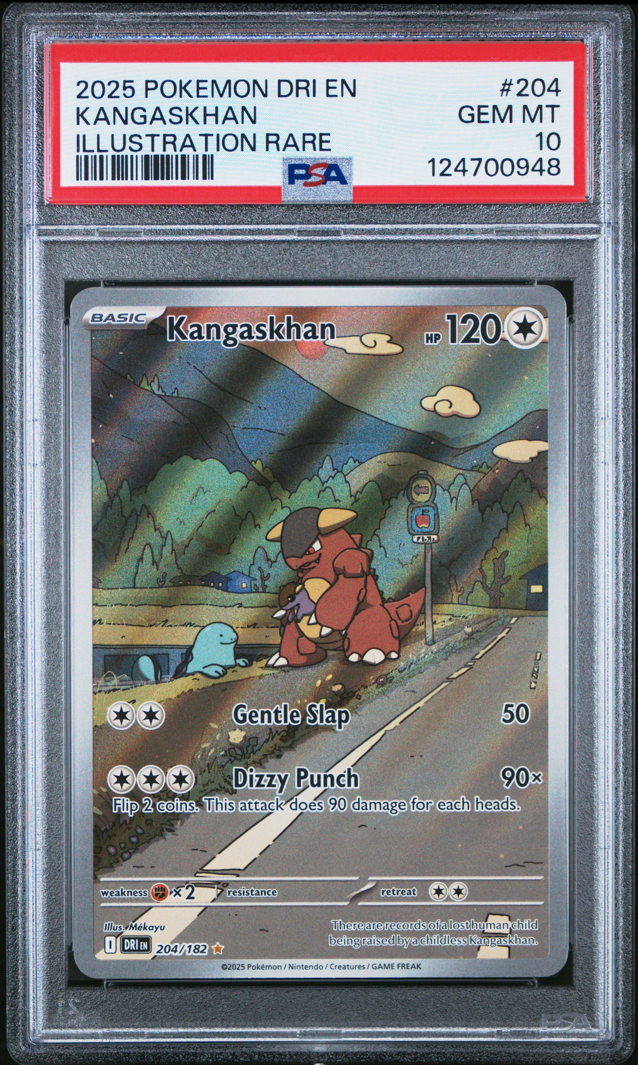 2025 Pokemon Dri En-destined Rivals 204 Kangaskhan Illustration