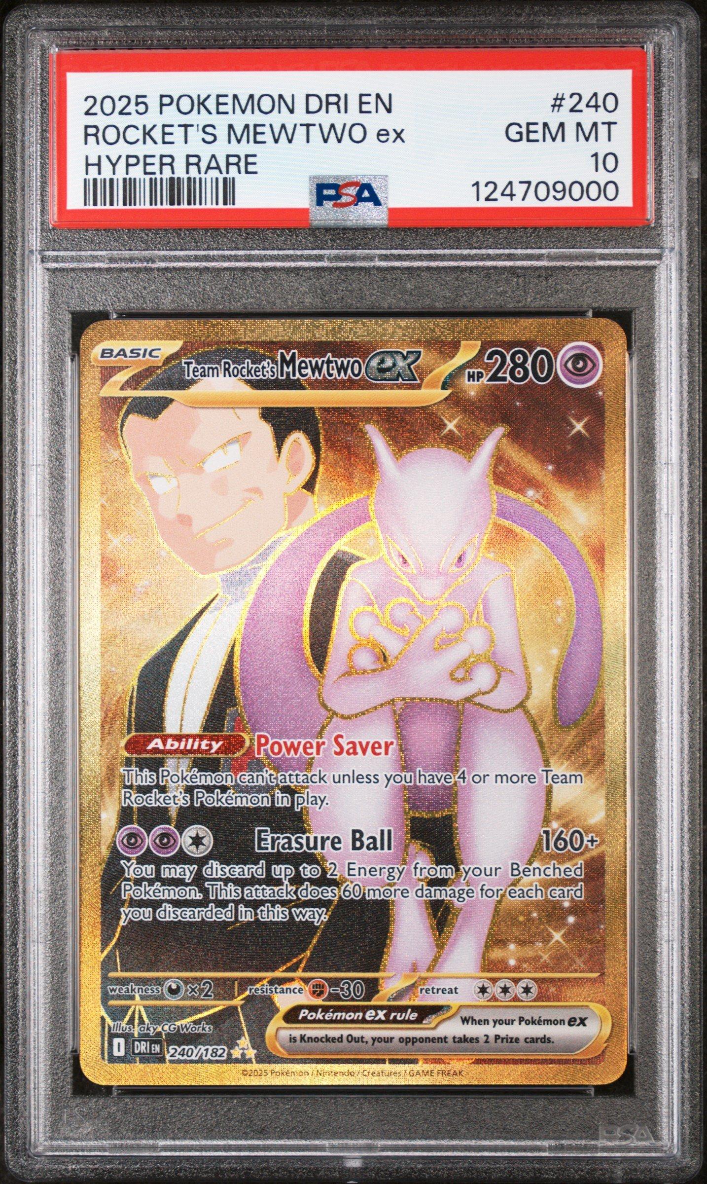 2025 Pokemon Dri En-destined Rivals 240 Team Rocket's Mewtwo Ex